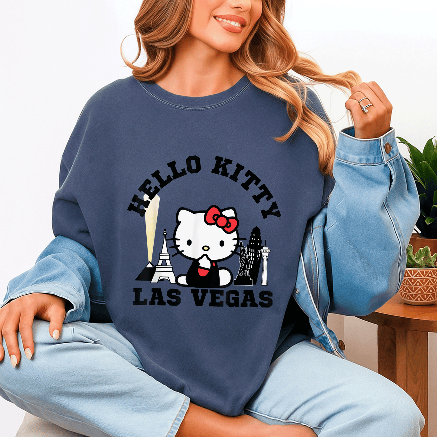 Cute Hello Kitty Viva Las Vegas Tee Shirt - Adorable Kitty Graphic Tee for Fun Lovers, Perfect for Trips or Casual Wear - 4