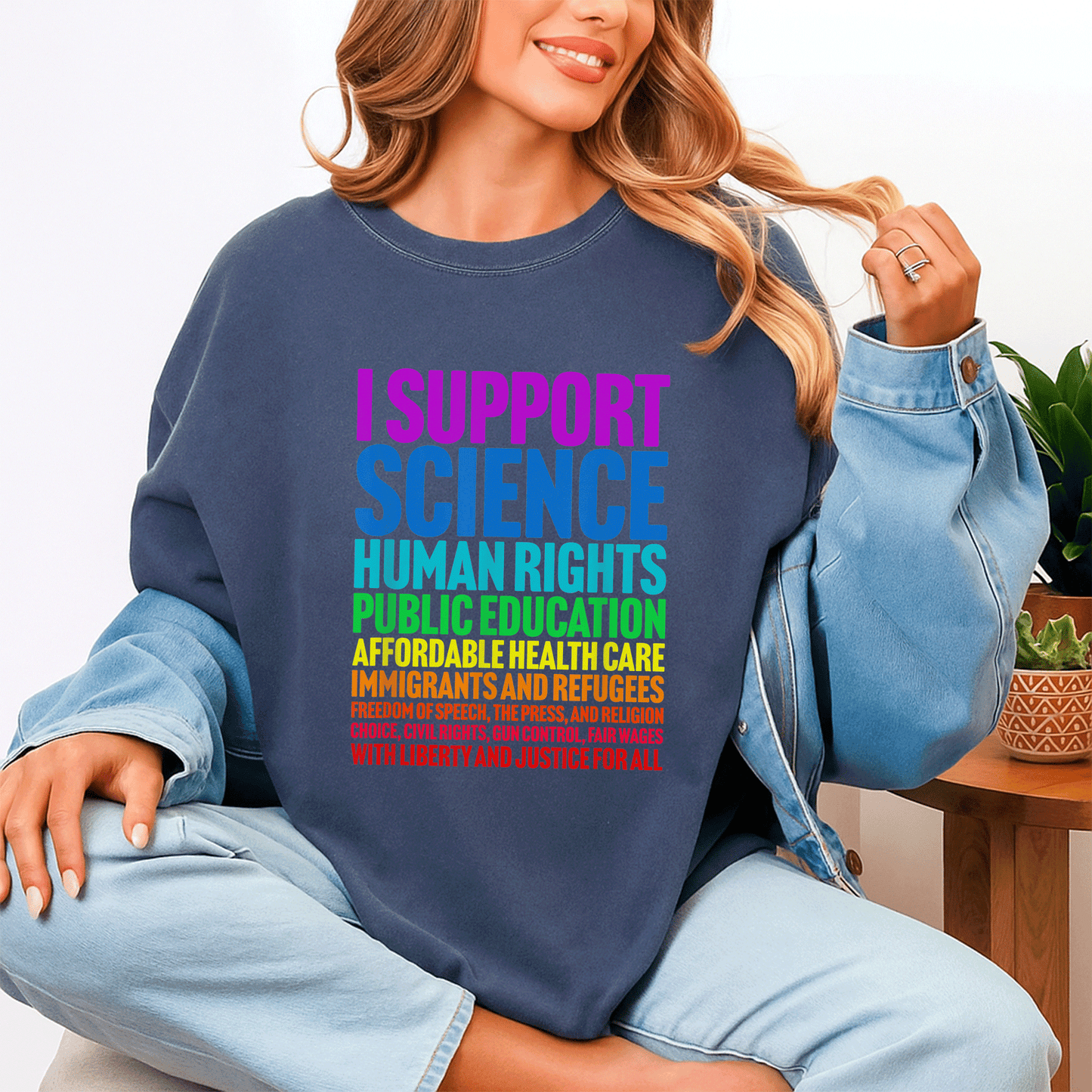 Shop the I Support Progressive Liberal Democratic Causes T-Shirt with Vibrant Design Perfect for Activists and Allies - 4