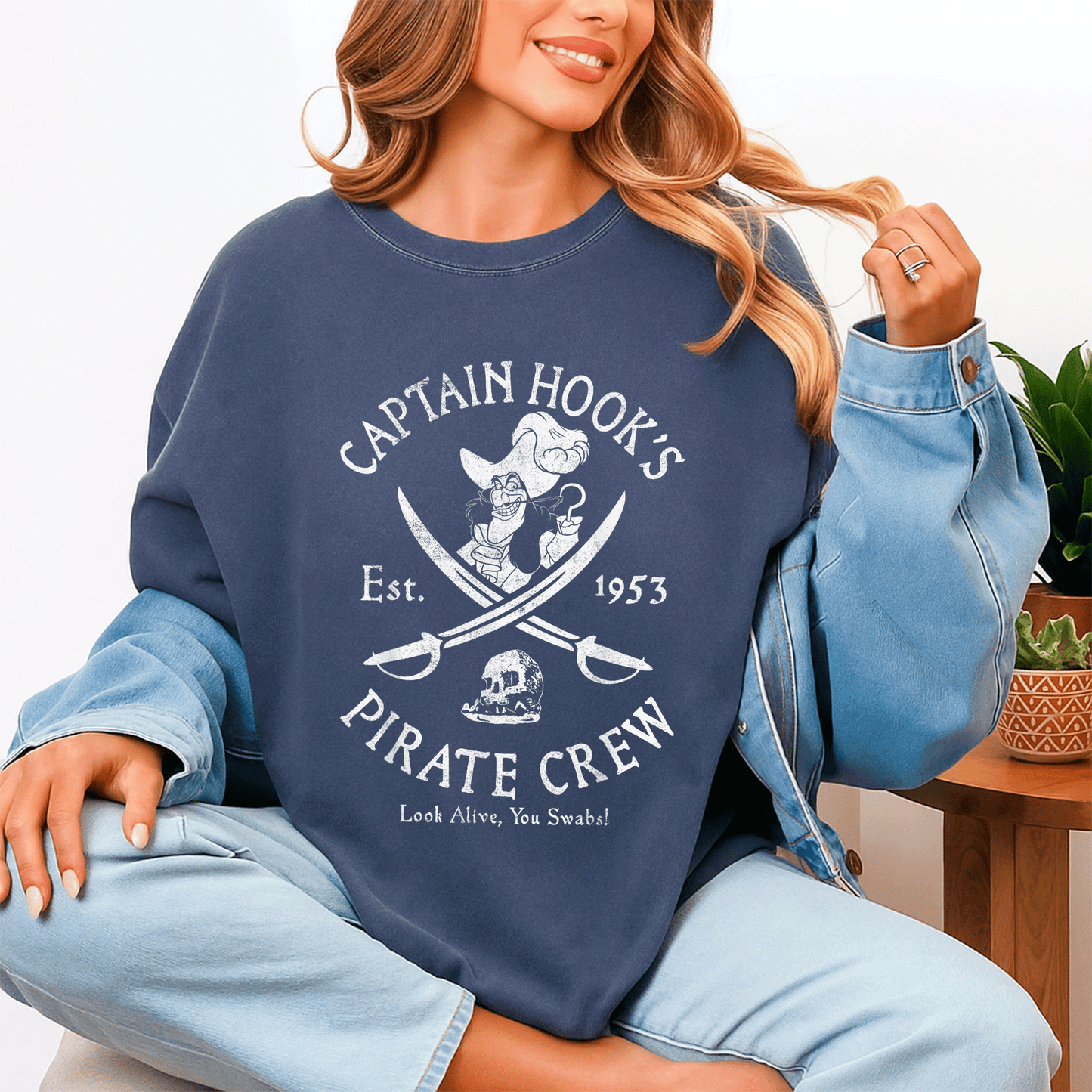 Disney Villains Captain Hook Pirate Crew Established 1953 Logo T-Shirt for Fans of Classic Animation and Adventure - 4