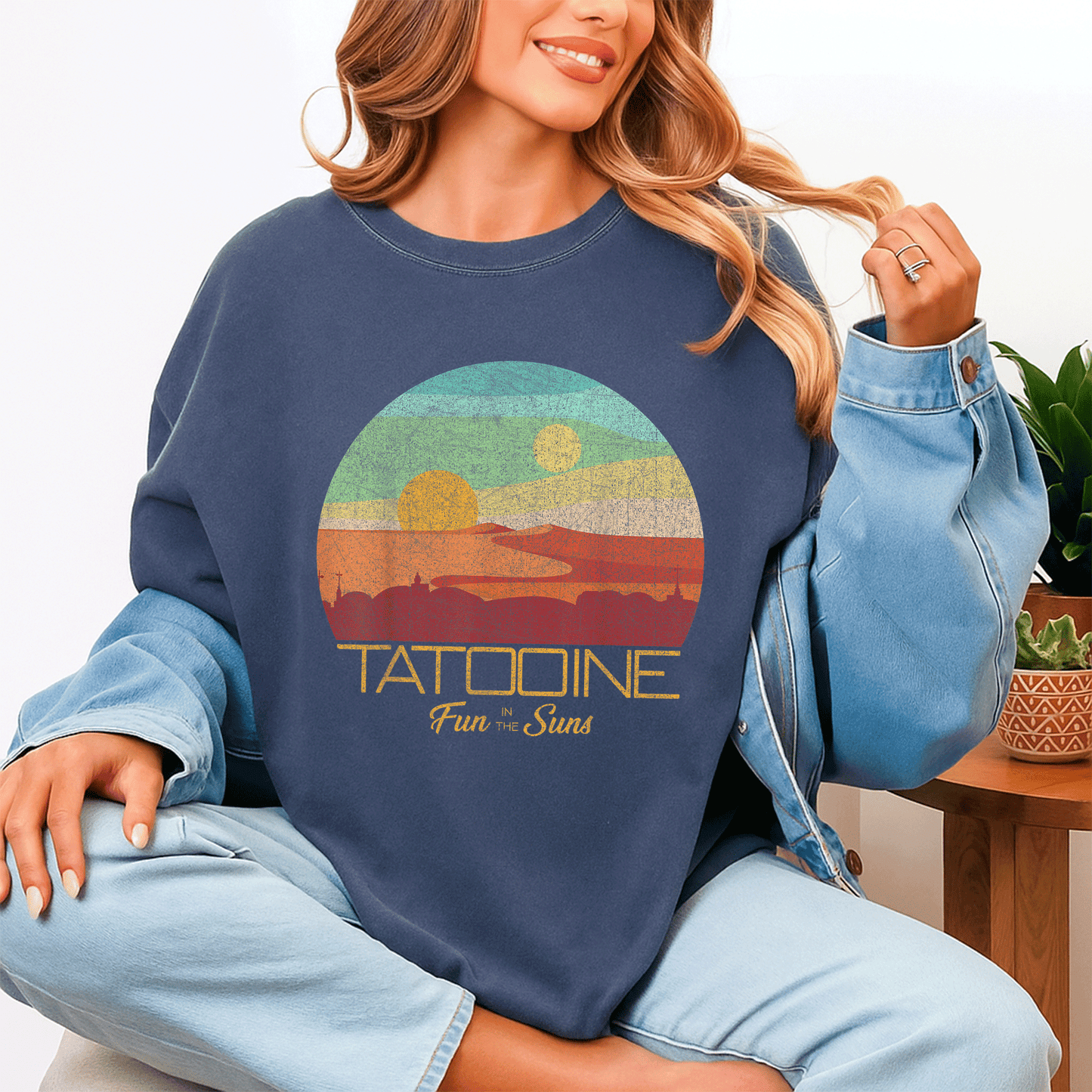 Star Wars Tatooine Postcard T-Shirt featuring Iconic Desert Landscape - Perfect Gift for Fans and Collectors - 4