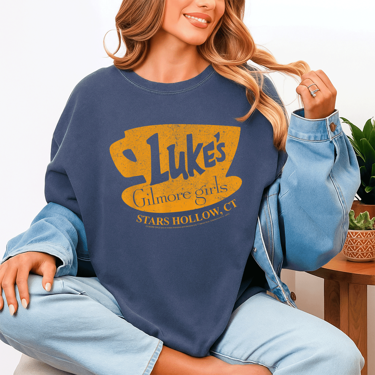Gilmore Girls Luke's Stars Hollow Distressed Sign T-Shirt Perfect for Fans of Stars Hollow and Coffee Lovers - 4