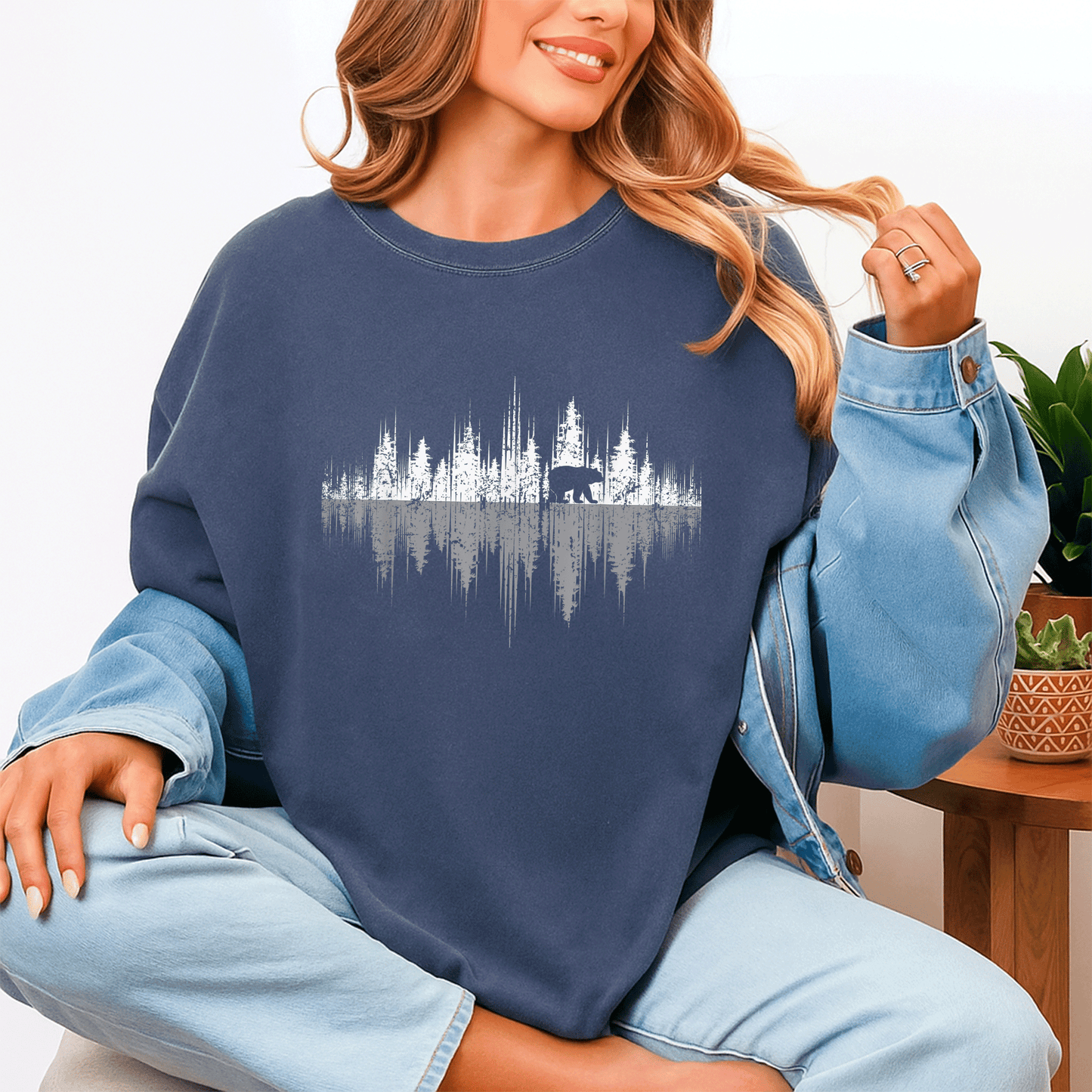 Nature-Inspired Bear Reflection T-Shirt for Wildlife Lovers - Outdoor Forest Scene Graphic Tee for Nature Enthusiasts - 4