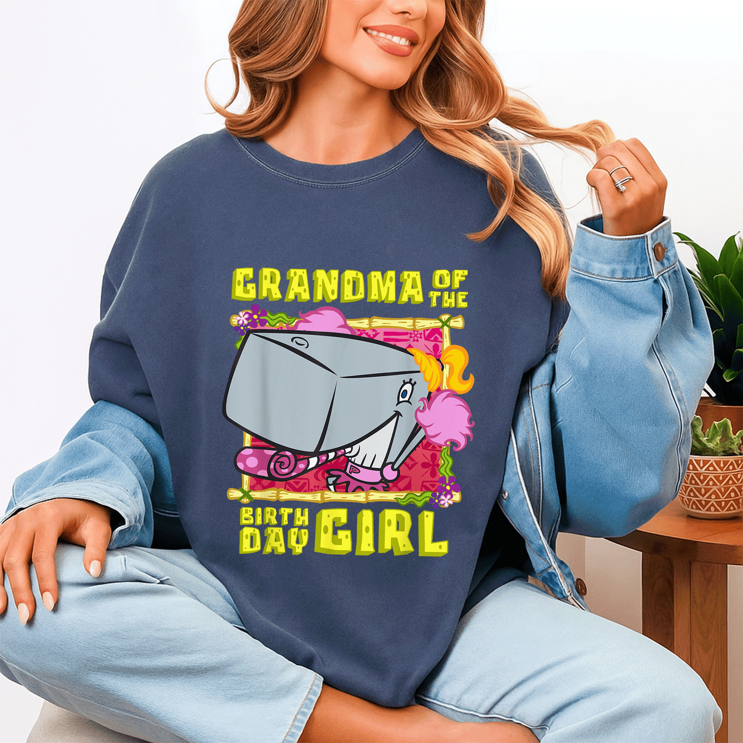 SpongeBob SquarePants Grandma T-Shirt for Birthday Girls - Fun Pearl Design for Loving Grandmothers, Perfect Gift - 4