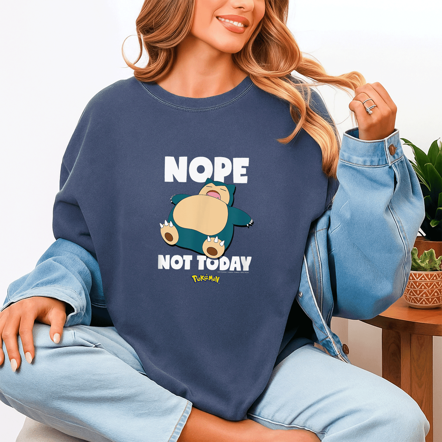 Cozy Pokémon Nope Not Today Snorlax T-Shirt: Fun Design Perfect for Fans Who Love to Chill and Relax in Style! - 4