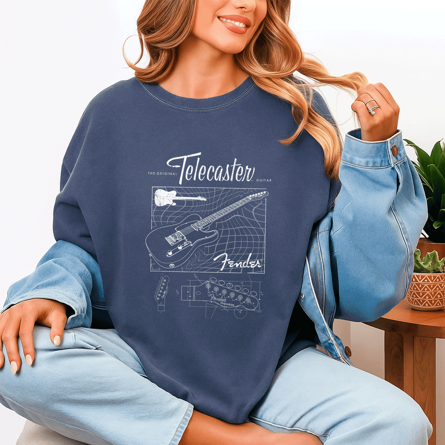Fender Original Telecaster Guitar Schematic Poster T-Shirt for Music Lovers and Guitar Enthusiasts, Stylish and Unique Design - 4