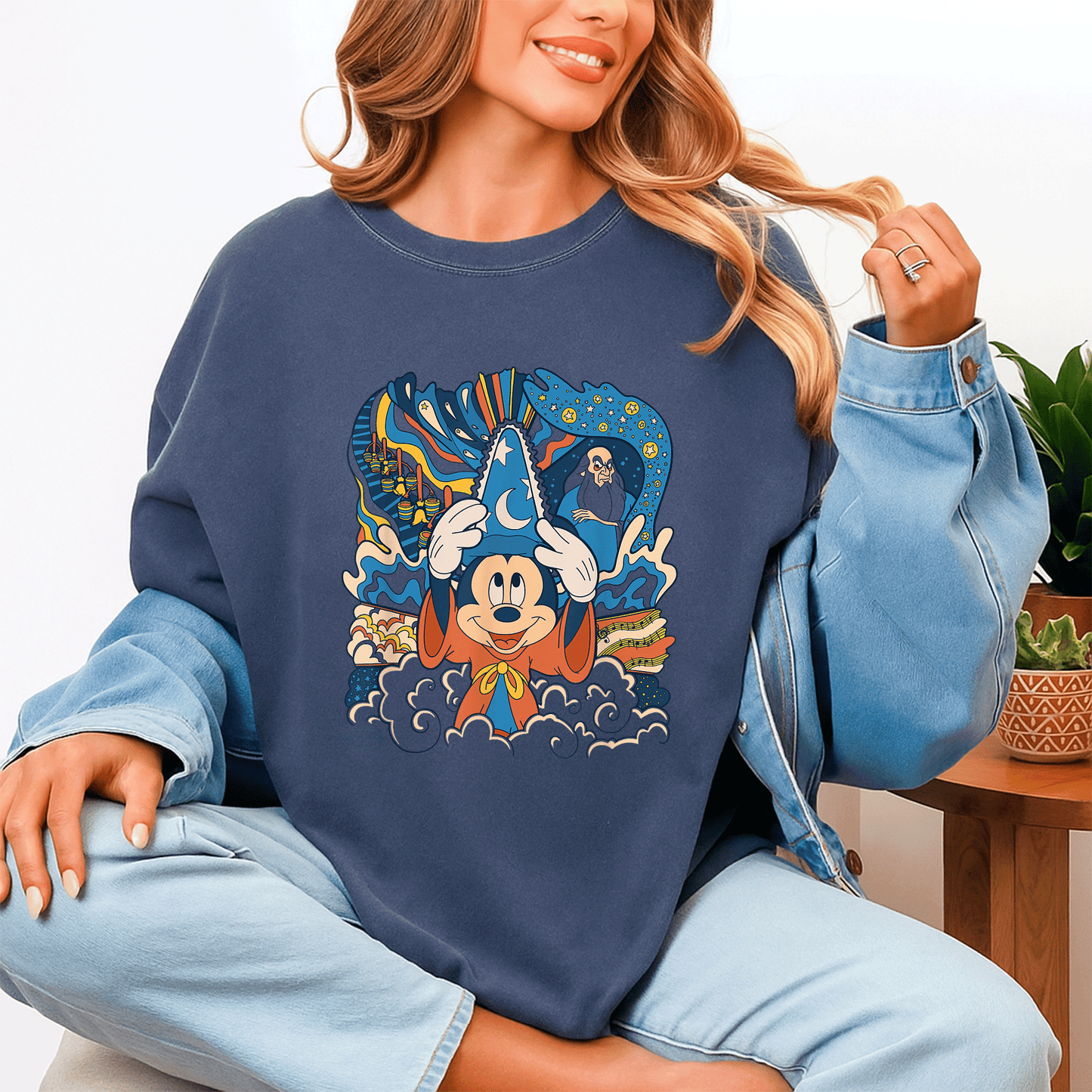 Retro Disney Fantasia Sorcerer's Apprentice Mickey Mouse T-Shirt – Classic Animation Style Graphic Tee for Fans - 4