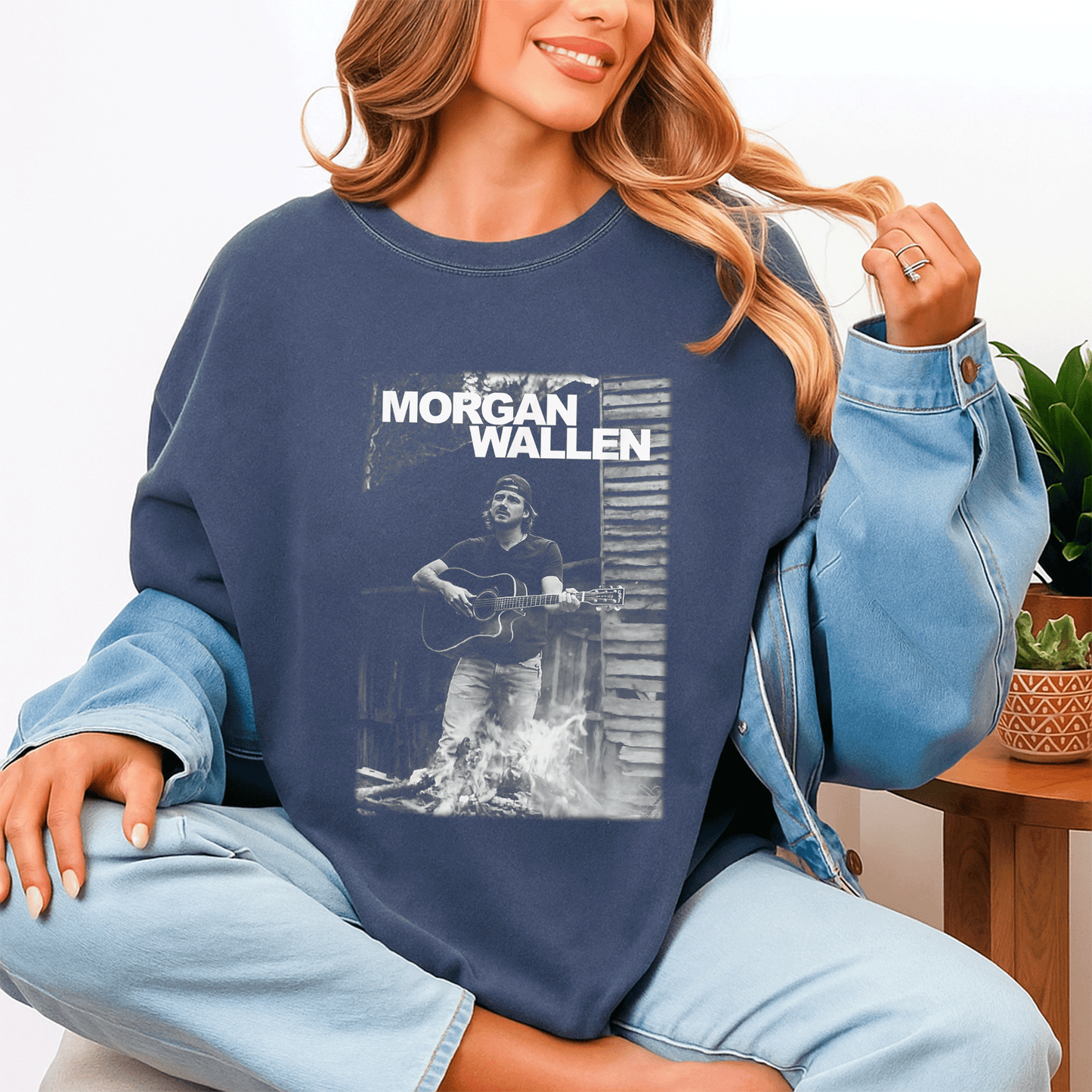 Official Morgan Wallen Guitar Photo T-Shirt - Stylish Tribute to Country Music Icon with Striking Graphic Design - 4