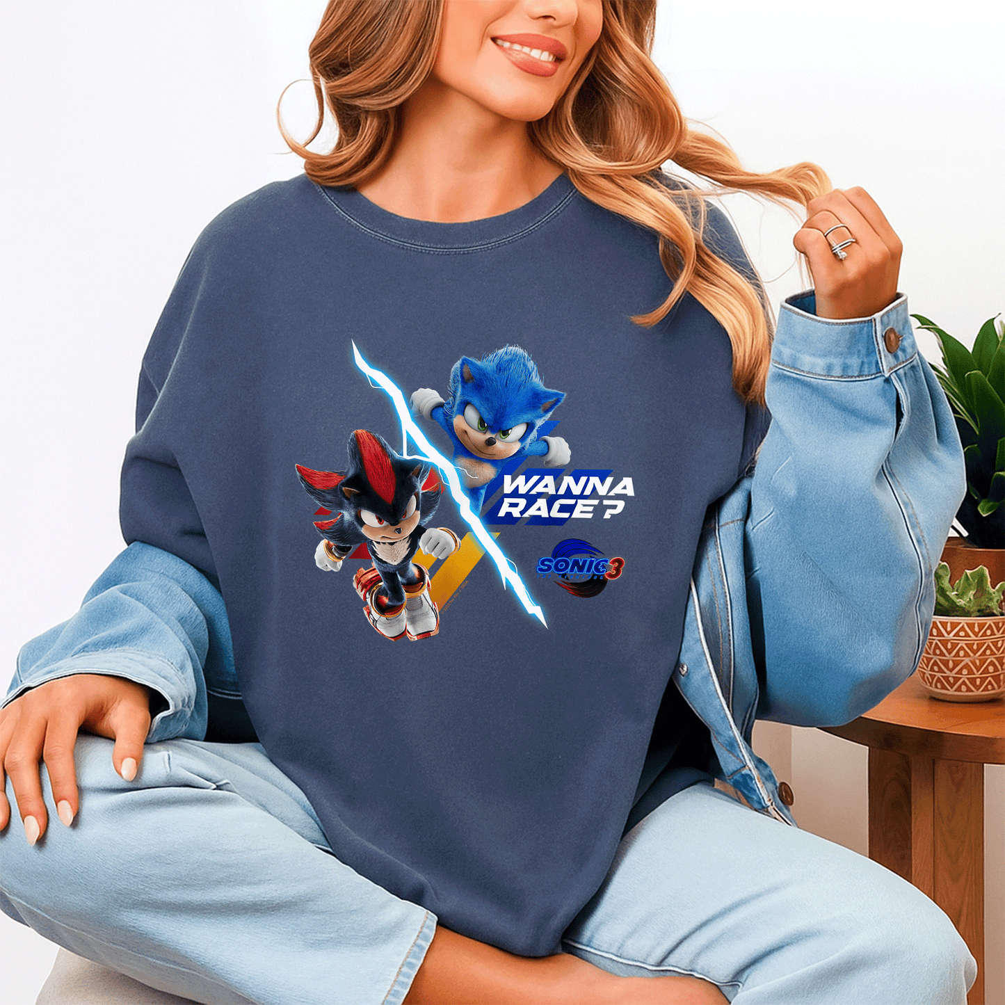 Sonic the Hedgehog 3 Wanna Race T-Shirt for Gamers – Fun & Stylish Graphic Tee Featuring Iconic Racing Design - 4