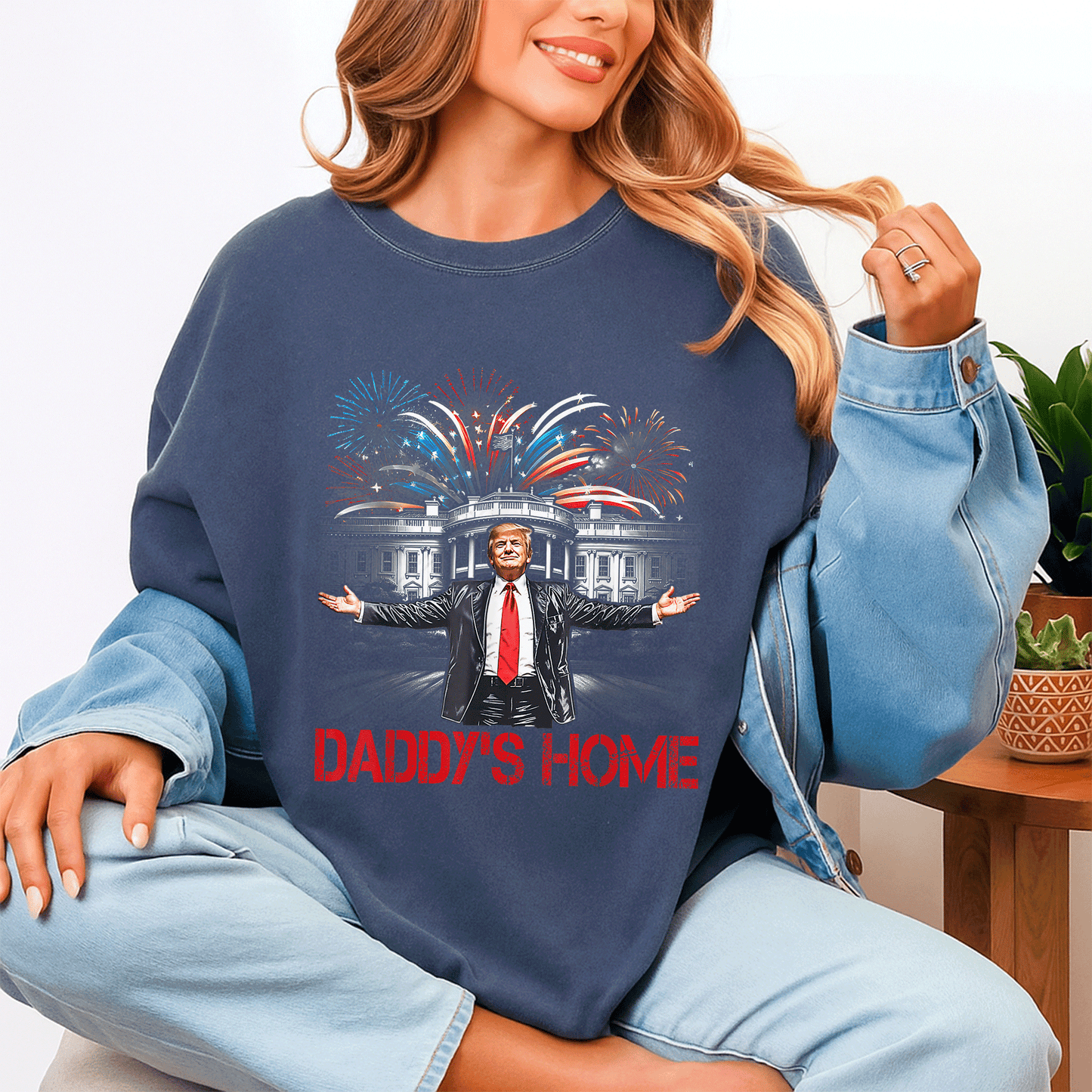 Daddy's Home White House 2025 President Trump T-Shirt for Supporters - Fun Design Showcasing Trump in a Bold Style - 4