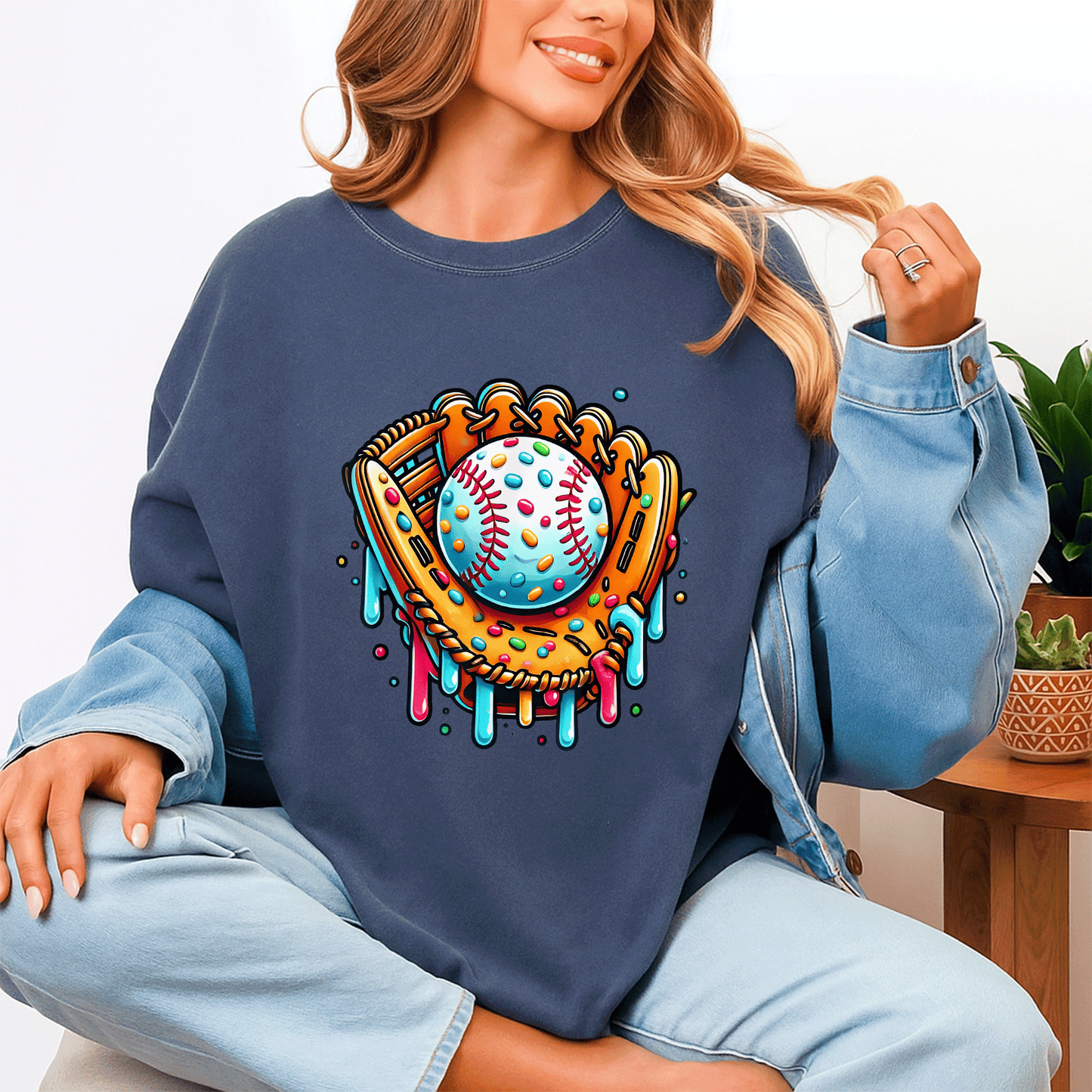 Cool Ice Cream Drip Baseball Graphic T-Shirt for Boys | Fun and Unique Design Perfect for Summer Play and Sports Activities - 4