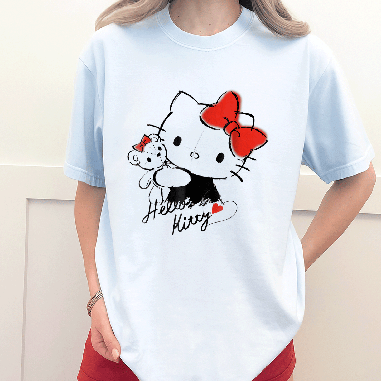 Cute Hello Kitty and Tiny Chum Graphic Tee for Kids - Adorable Characters in a Fun Design Perfect for Everyday Wear - 3