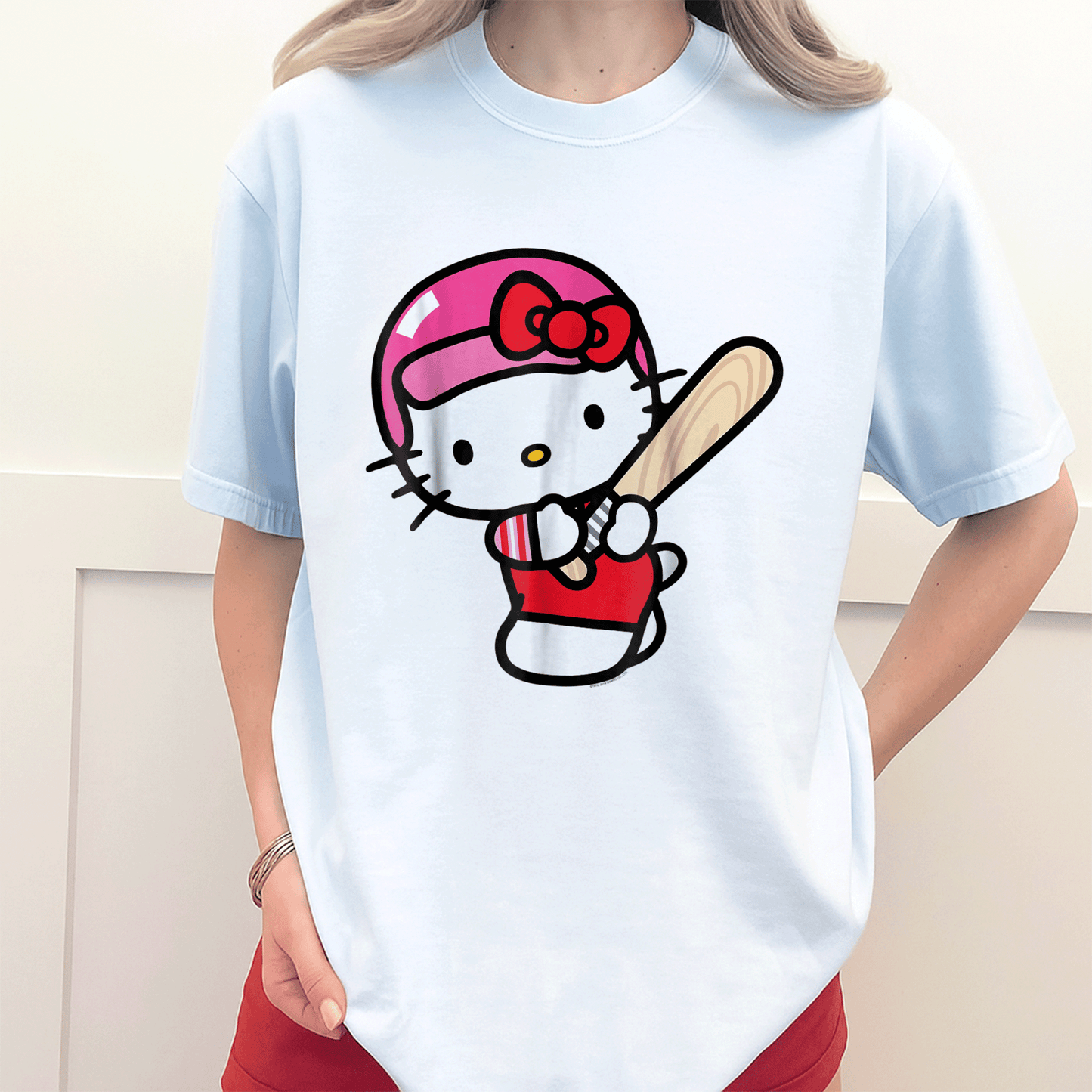 Cute Hello Kitty Baseball Player Tee Shirt for Kids β Adorable Graphic T-Shirt Perfect for Little Sports Fans and Playdates - 3