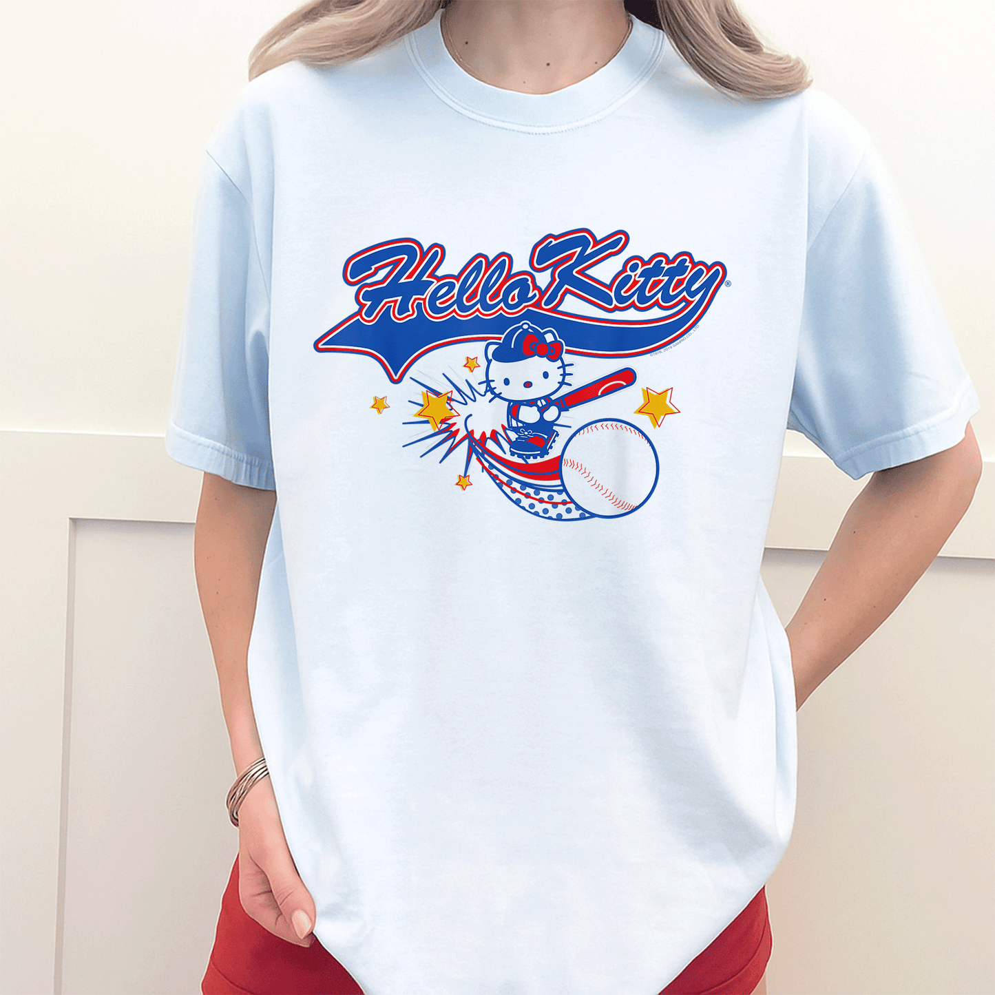 Cute Hello Kitty Home Run Baseball Softball Tee Shirt for Kids and Adults Perfect for Game Day and Sports Fans - 3