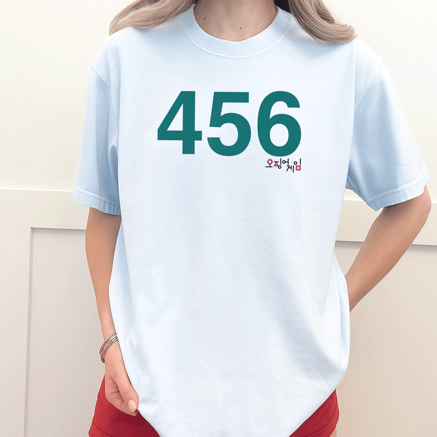 Squid Game Player 456 Costume T-Shirt - Perfect for Fans of the Series, Fun, Stylish and Comfortable Design - 3