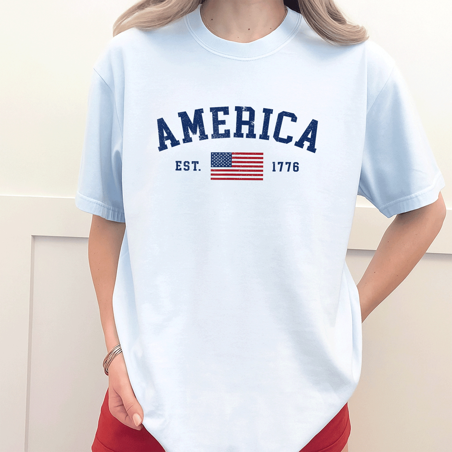Patriotic American Flag T-Shirt for 4th of July Celebrations, USA Independence Day Tees for Men and Women - 3
