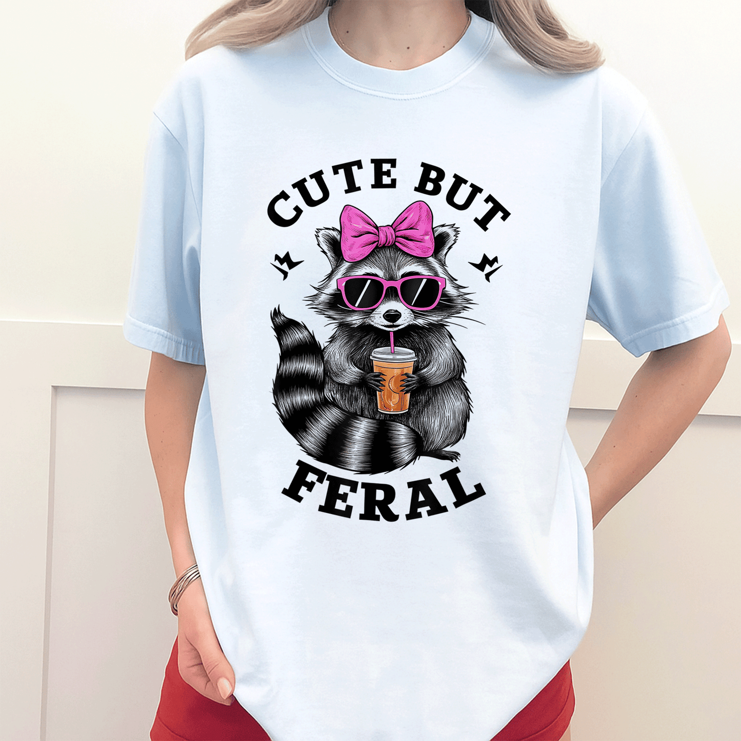Cute Feral Raccoon T-Shirt with Sunglasses | Fun and Colorful Graphic Tee for Animal Lovers and Casual Wear - 3