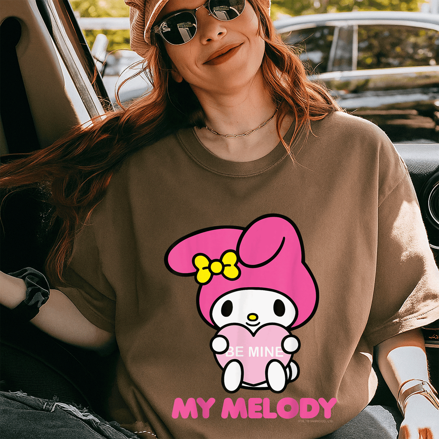 Cute My Melody Be Mine Valentine Tee Perfect for Lovebirds and Sanrio Fans Cute and Cozy Heart Design for Valentine's Day - 5