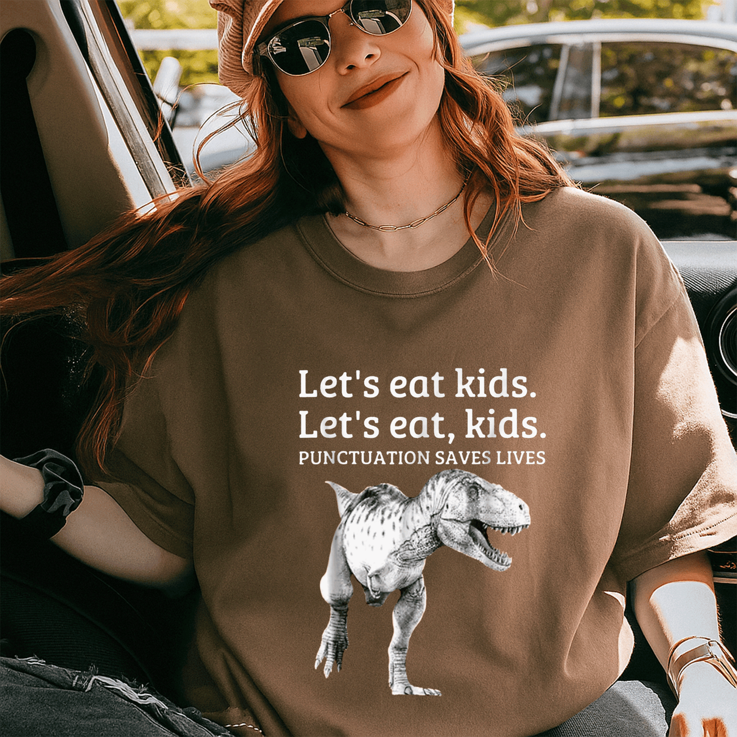 Funny Let's Eat Kids Grammar T-Shirt - Punctuation Saves Lives Design for Grammar Lovers and Teachers - 5