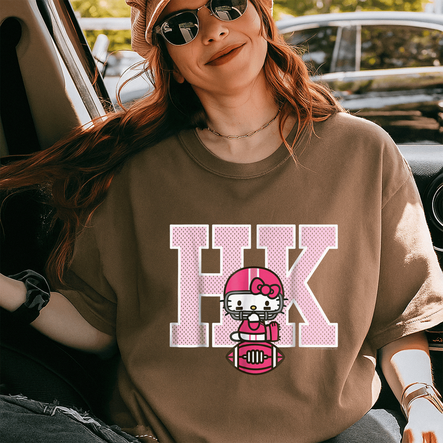 Cute Hello Kitty Football Spirit Tee Shirt for Kids, Fun Sports Design, Perfect Gift for Young Fans, Comfortable and Stylish - 5