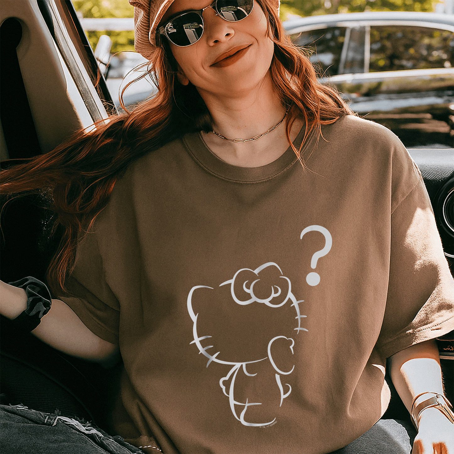 Cute Hello Kitty Question Mark Tee Shirt for Fans, Adorable Graphic Tee Perfect for Casual Wear and Gifts for All Ages - 5