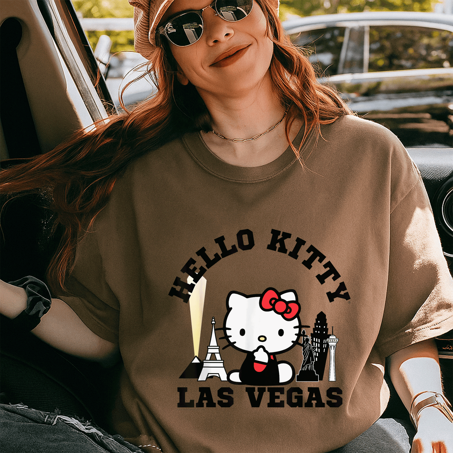 Cute Hello Kitty Viva Las Vegas Tee Shirt - Adorable Kitty Graphic Tee for Fun Lovers, Perfect for Trips or Casual Wear - 5
