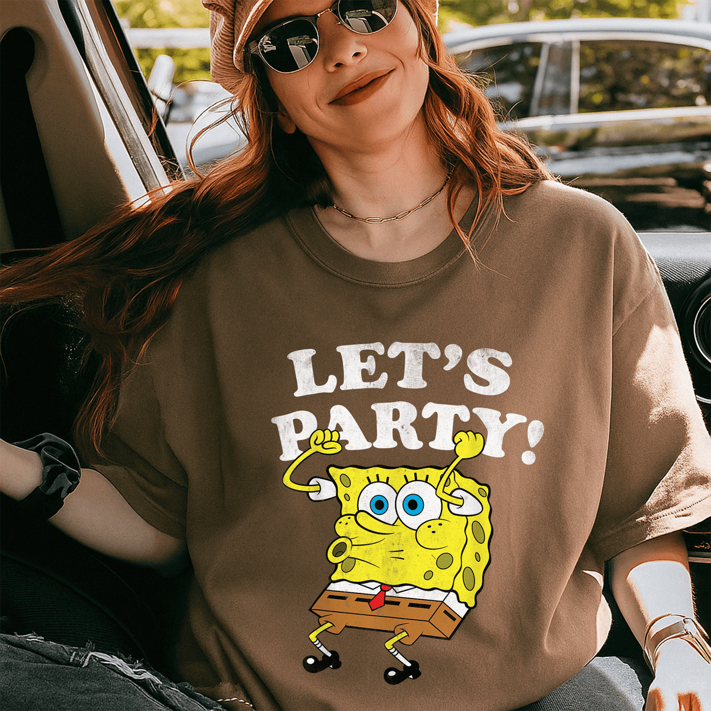 Spongebob Squarepants Lets Party T-Shirt Fun and Colorful Cartoon Design Perfect for Fans of All Ages and Celebrations - 5