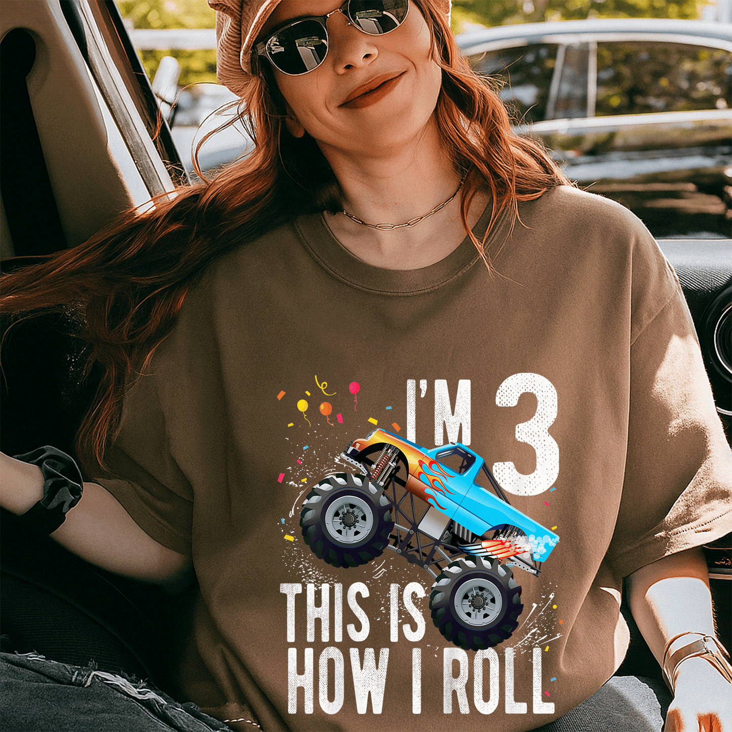 Cute Monster Truck Car T-Shirt for 3 Year Old Boys - Perfect 3rd Birthday Gift for Little Adventure Lovers! - 5