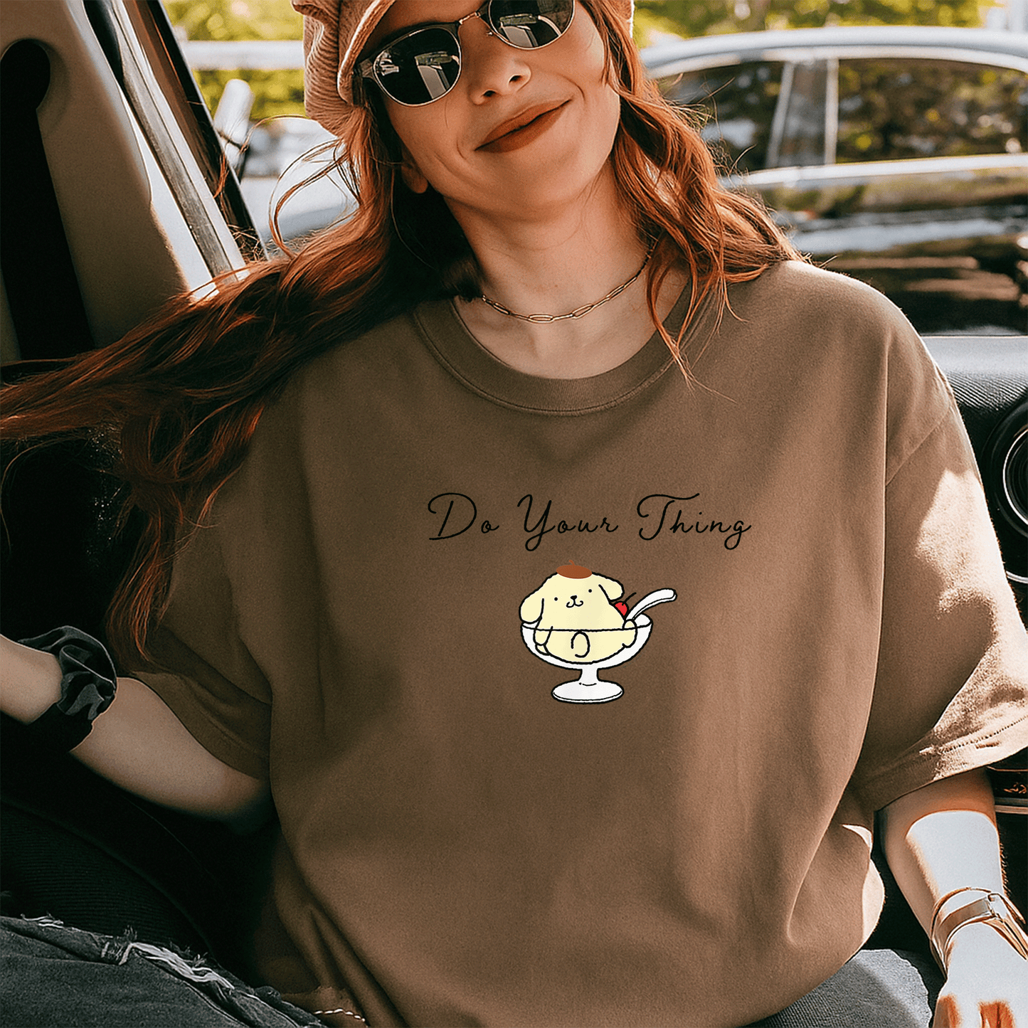 Pompompurin Do Your Thing T-Shirt - Cute and Comfy Sanrio Style Tee Featuring Adorable Pompompurin Design for Fans - 5