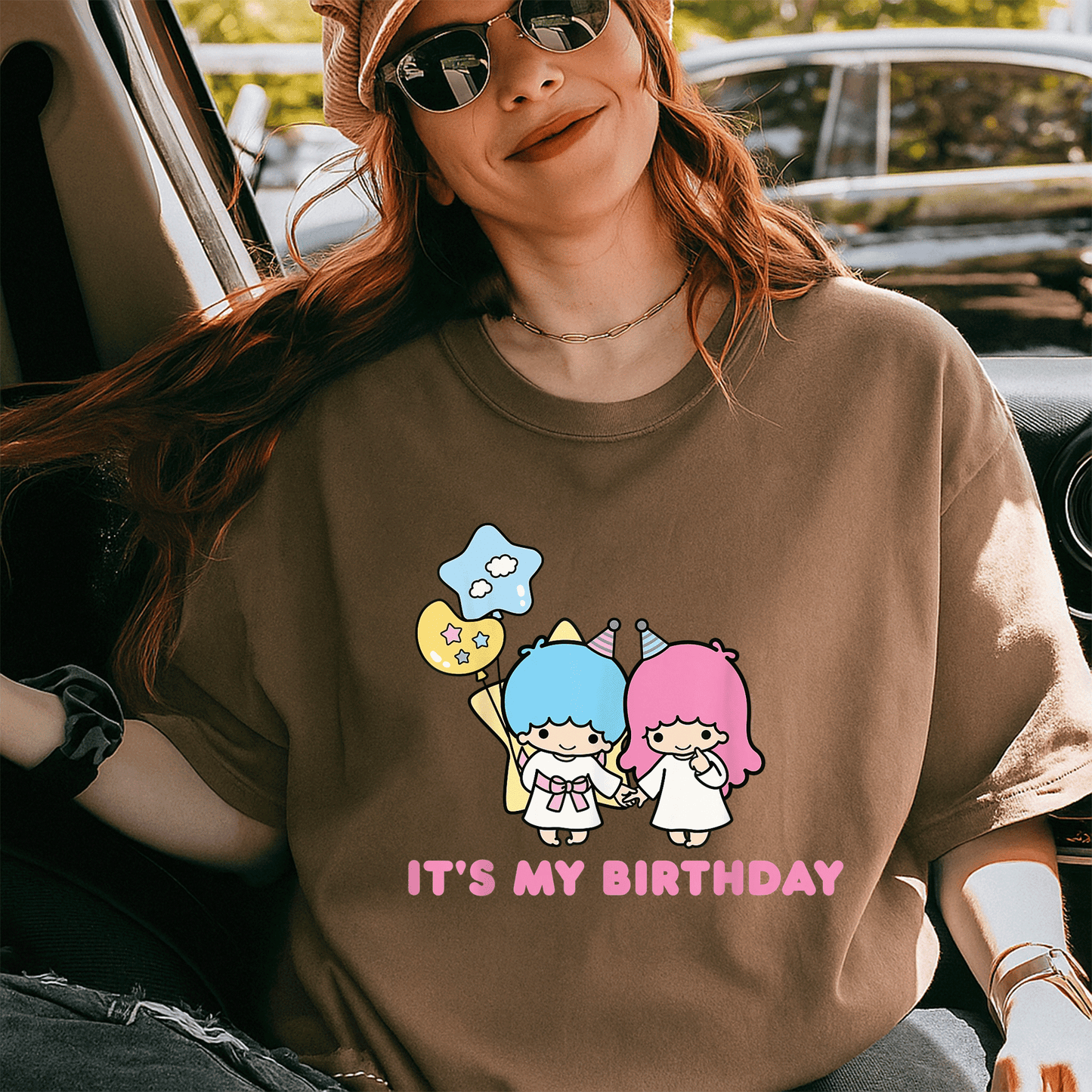 Little Twin Stars It's My Birthday T-Shirt Cute Kawaii Birthday Tee for Kids and Adults, Colorful and Fun Design - 5