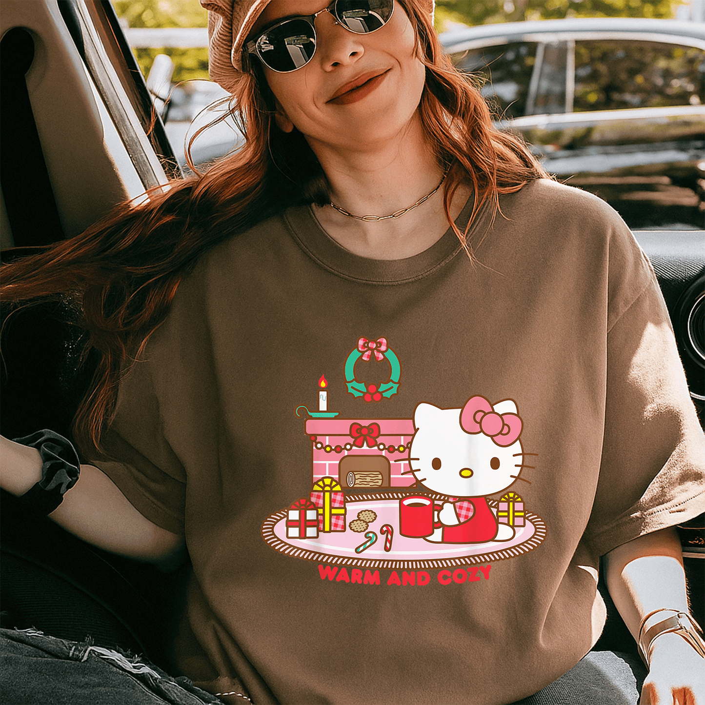 Cozy Up with Hello Kitty This Christmas - Cute and Comfortable Holiday T-Shirt for Festive Fun and Cheer - 5