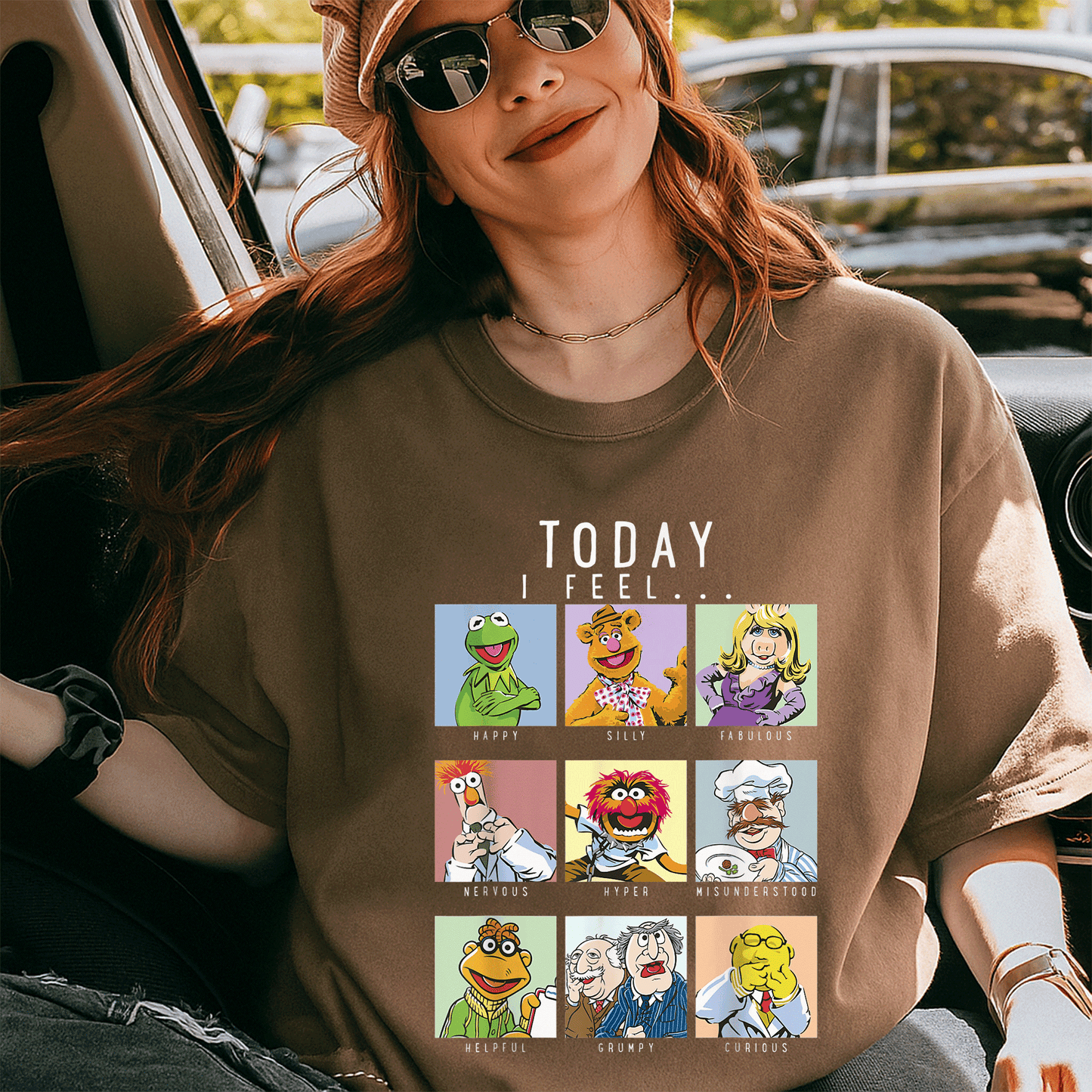 Disney The Muppets Today I Fell Box Up T-Shirt for Fun Lovers, Featuring Iconic Characters in Vibrant Graphic Design - 5