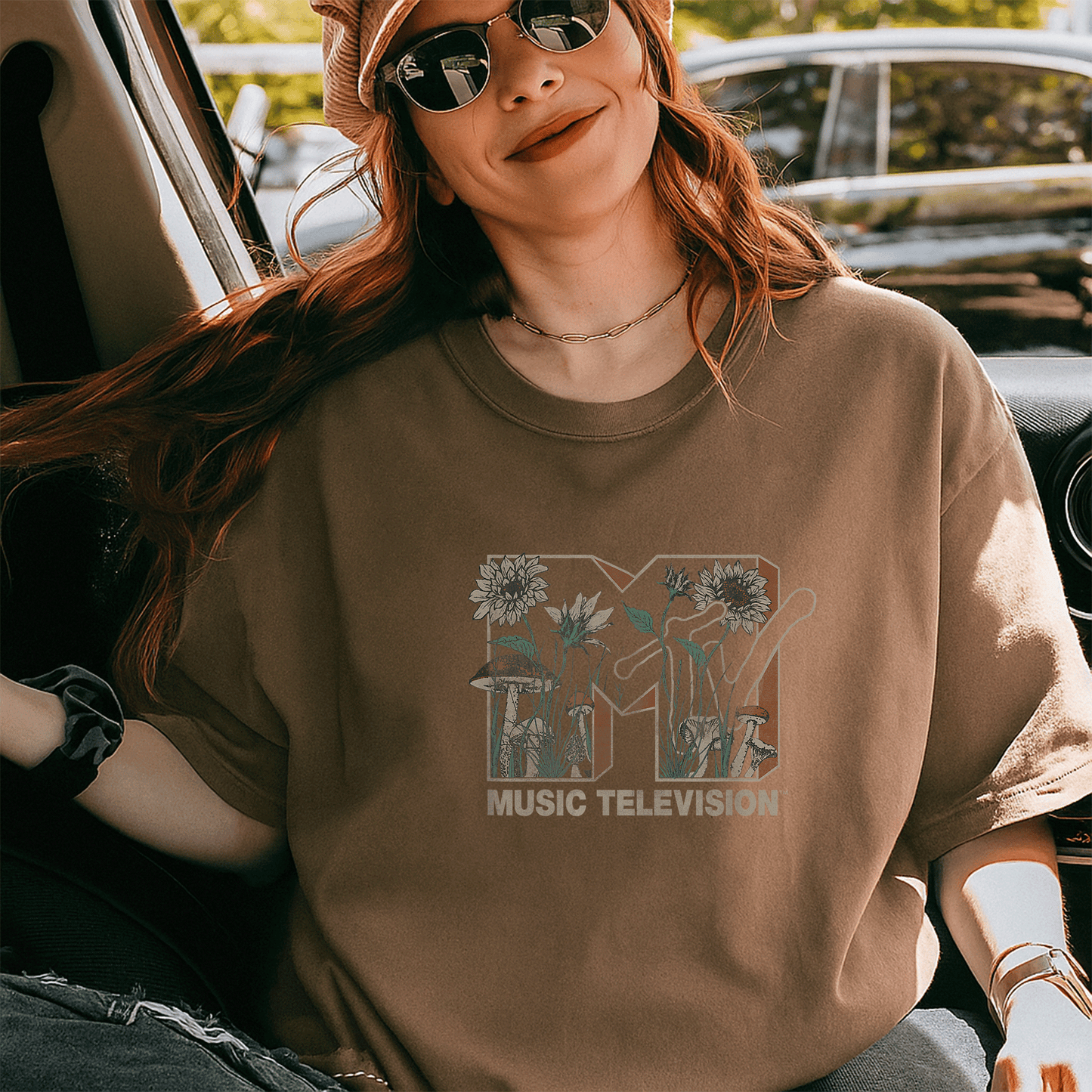 MTV Wild Flower Mushrooms Logo T-Shirt for Music Lovers - Trendy and Unique Graphic Tee for Creative Styles - 5