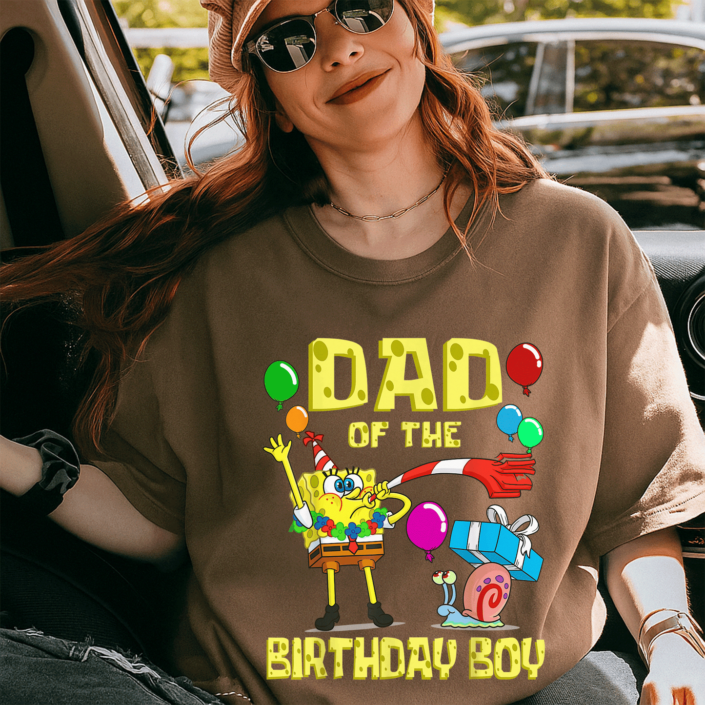 SpongeBob SquarePants Daddy of the Birthday Boy Theme Party T-Shirt for Fun Celebrations and Memorable Birthdays - 5