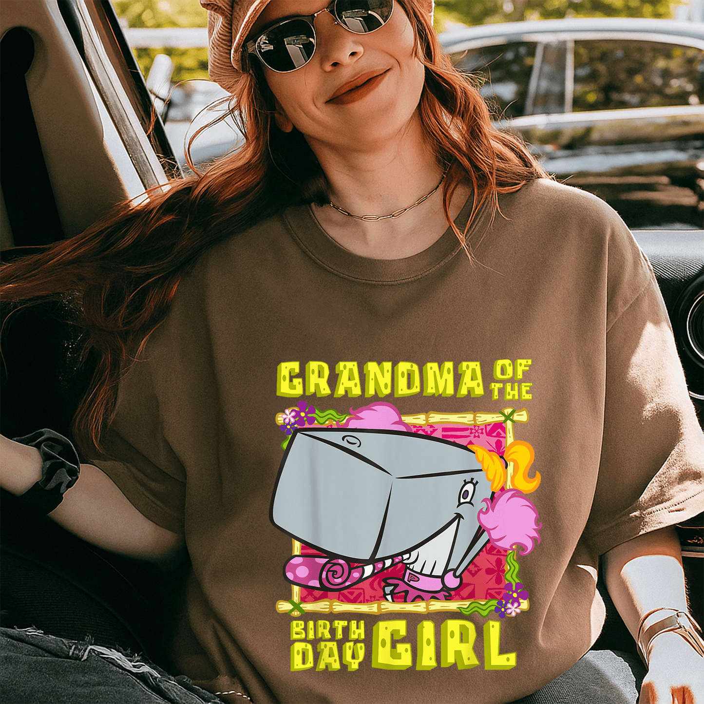SpongeBob SquarePants Grandma T-Shirt for Birthday Girls - Fun Pearl Design for Loving Grandmothers, Perfect Gift - 5
