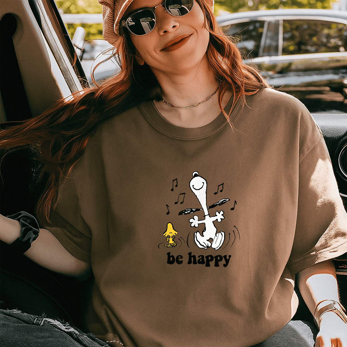 Peanuts Be Happy Dance T-Shirt Featuring Snoopy and Woodstock – Fun and Colorful Graphic Tee for Fans of All Ages - 5