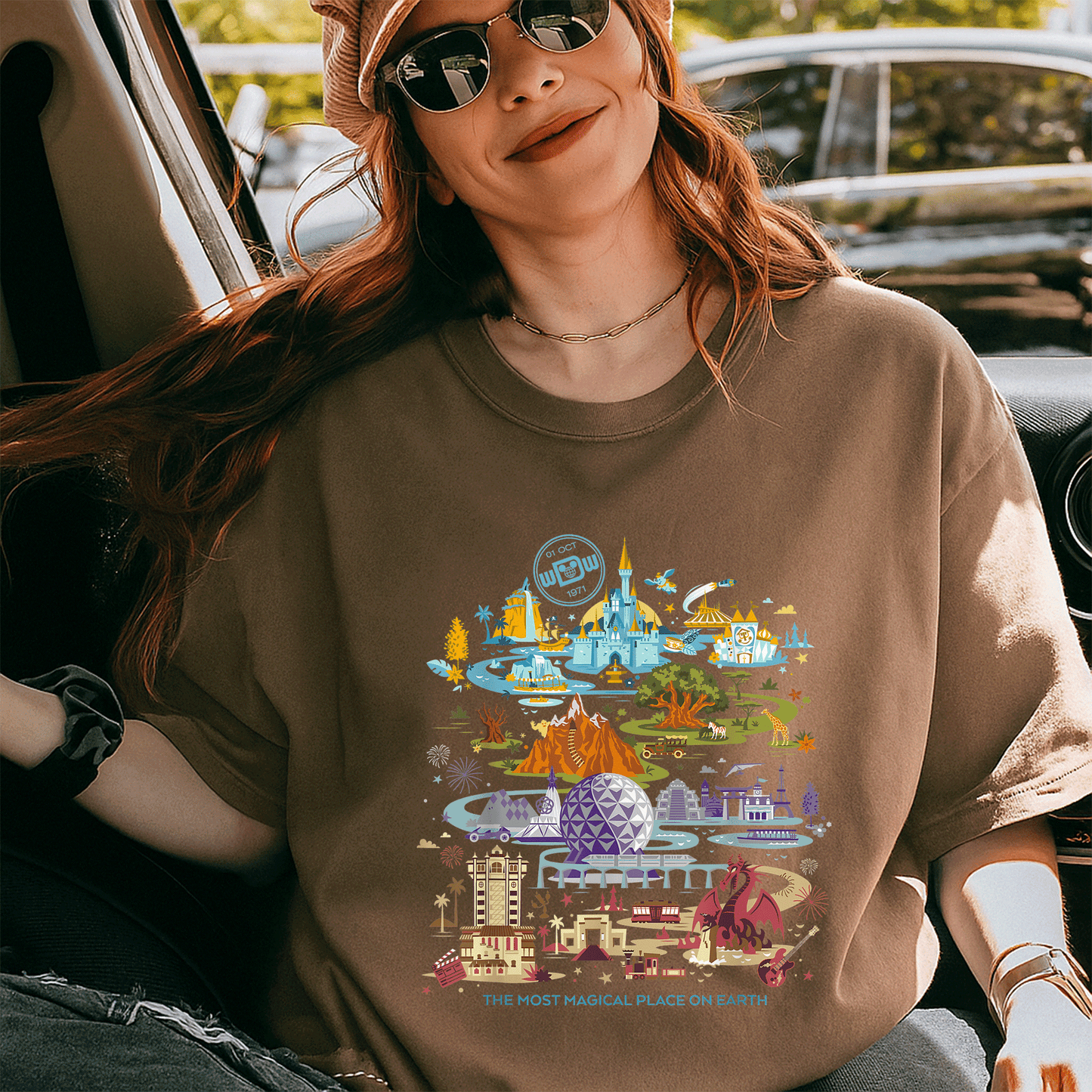 Celebrate Magic with the Disney Walt Disney World 50th Anniversary T-Shirt Featuring Iconic Characters and Vibrant Design - 5
