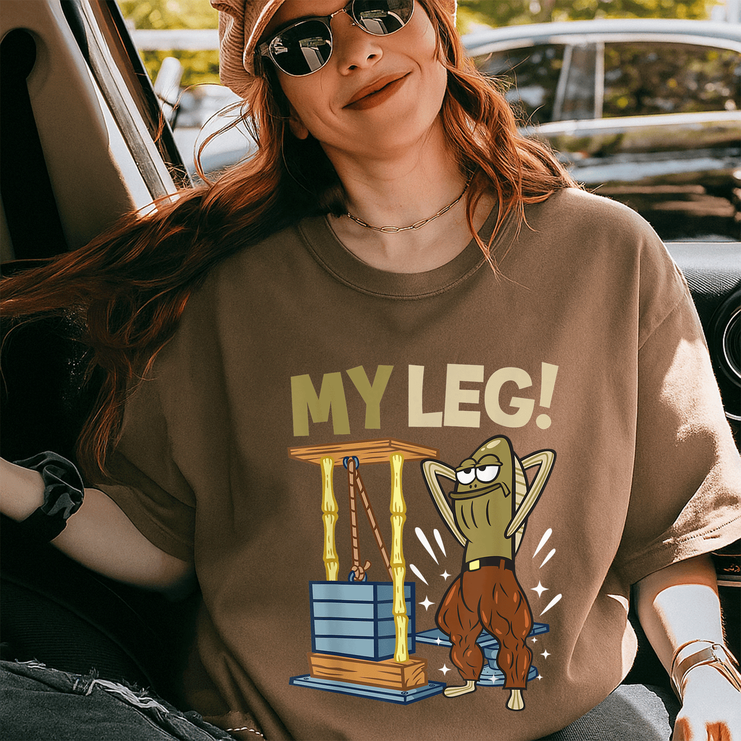 Mademark x SpongeBob SquarePants Funny Legs Day T-Shirt - Bodybuilding Inside Joke for Gym Lovers and Spongebob Fans - 5