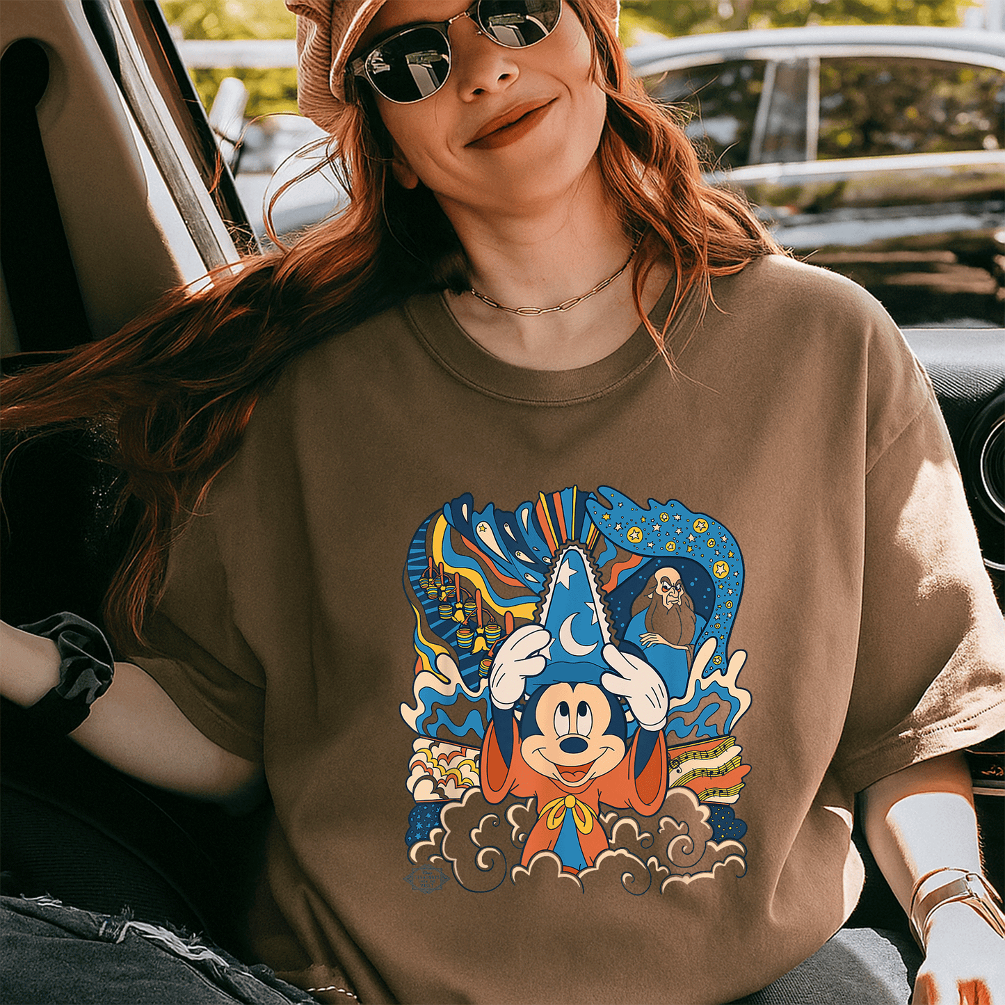 Retro Disney Fantasia Sorcerer's Apprentice Mickey Mouse T-Shirt – Classic Animation Style Graphic Tee for Fans - 5