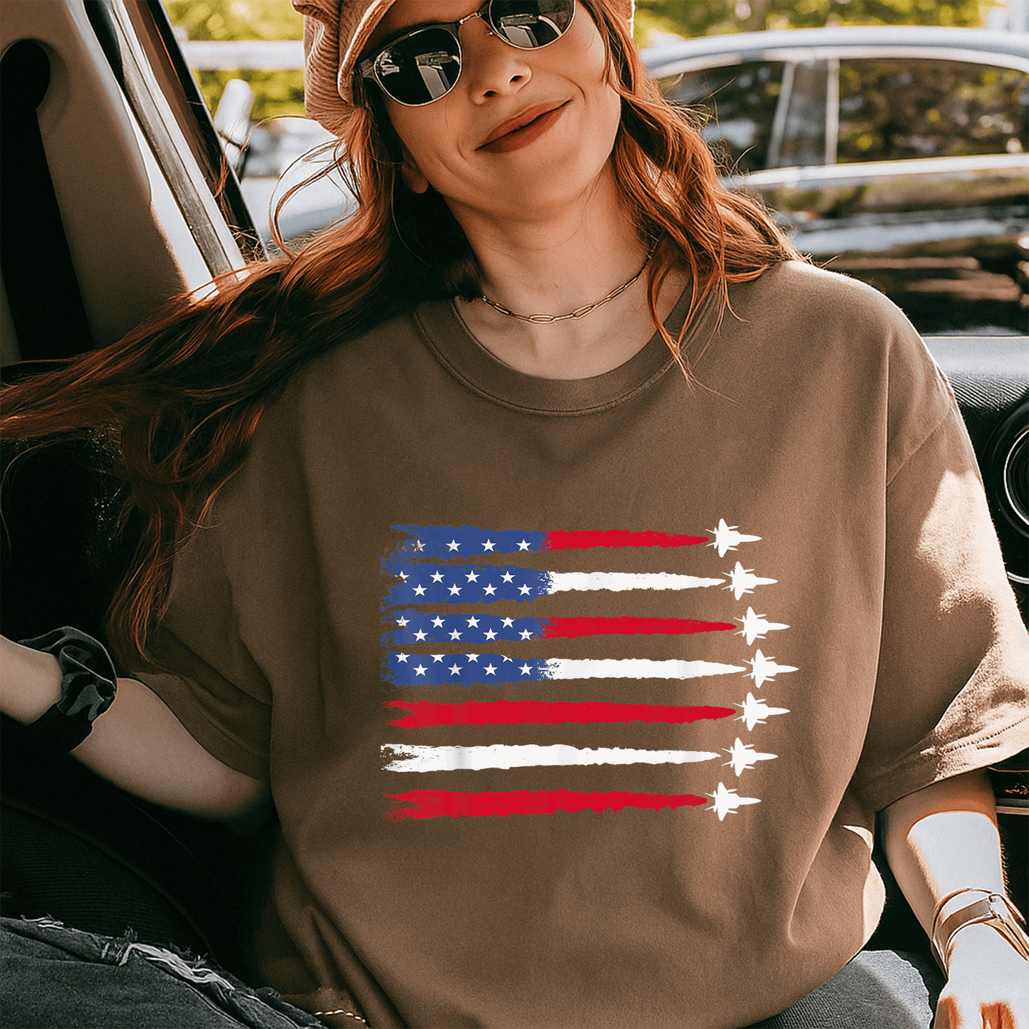 Patriotic USA Flag Fighter Jets 4th of July T-Shirt for Men and Women - Celebrate Independence Day in Style! - 5