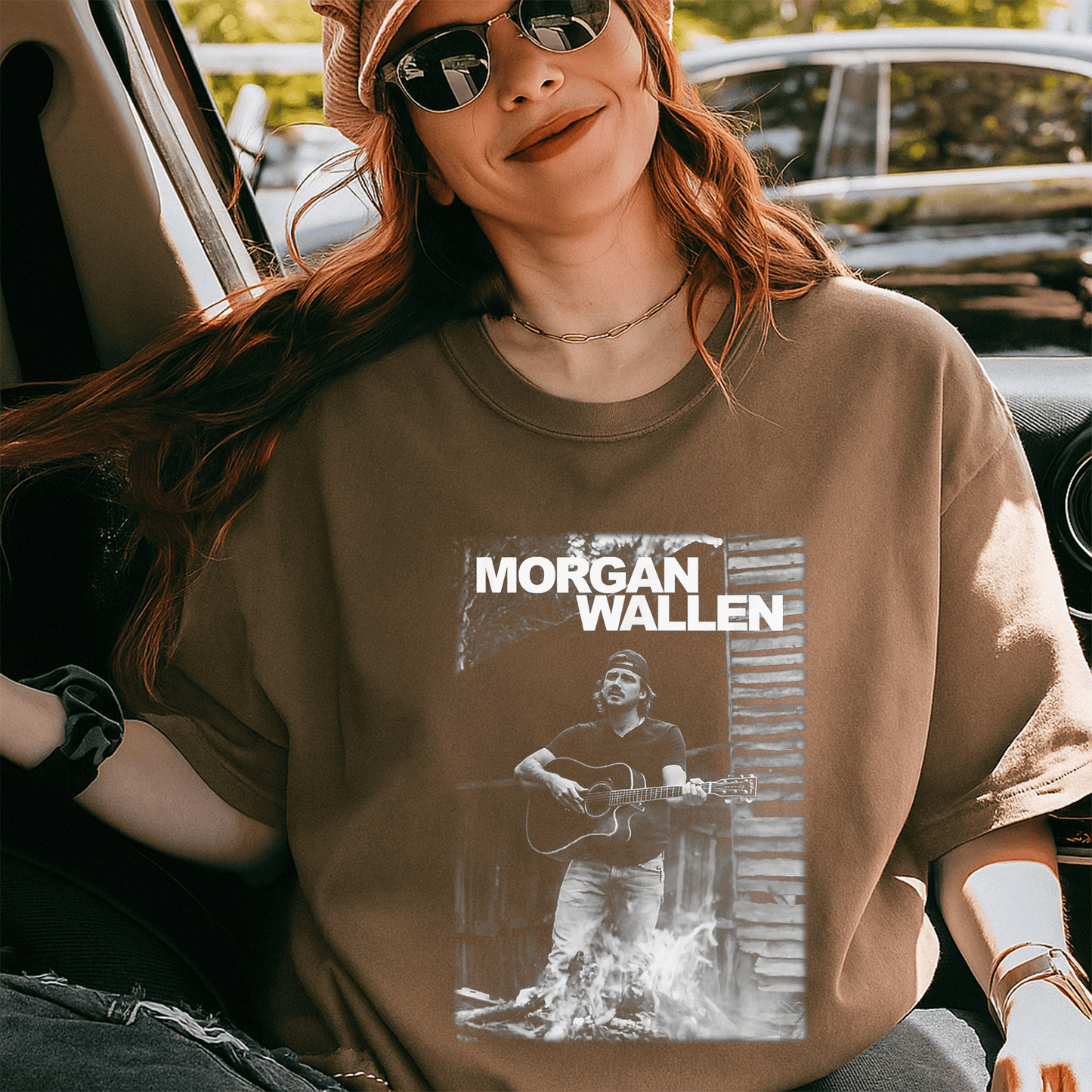 Official Morgan Wallen Guitar Photo T-Shirt - Stylish Tribute to Country Music Icon with Striking Graphic Design - 5