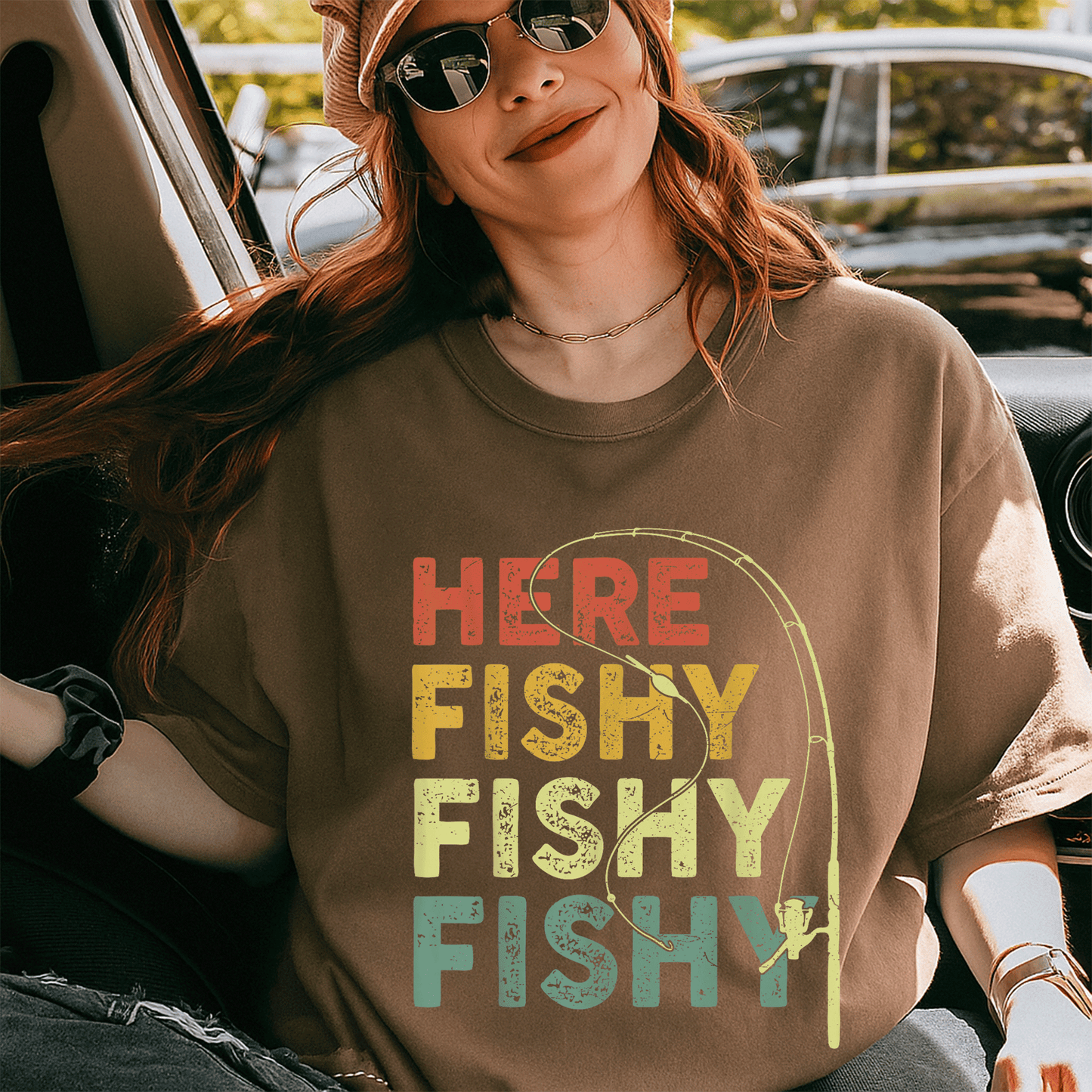 Funny Here-Fishy Shirt for Fishing Enthusiasts, Bass Fish Design T-Shirt for Dads, Kids, Boys, and Men - Great Gift Idea! - 5