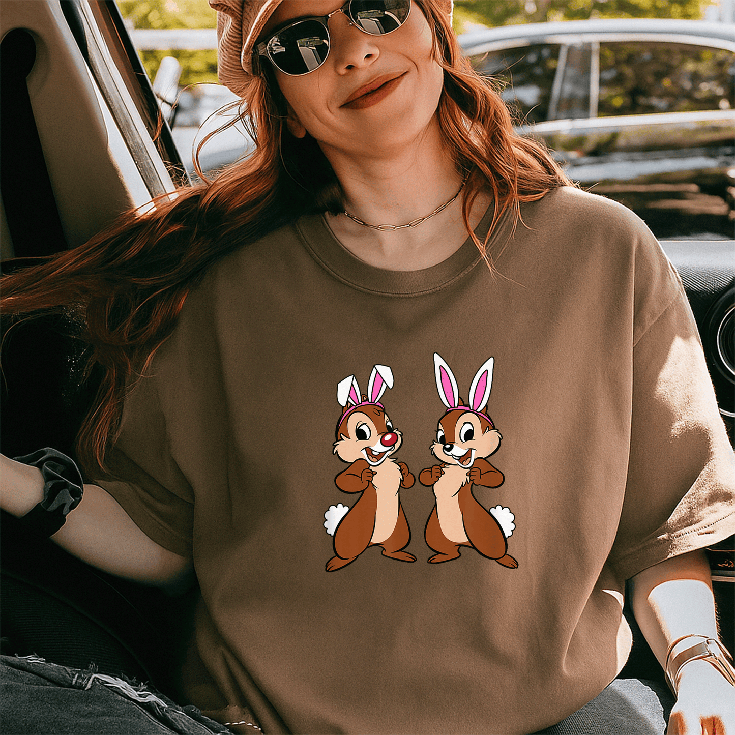 Cute Chip 'n' Dale Easter Bunny Ears T-Shirt from Amazon Essentials for Spring Celebrations and Family Fun - 5