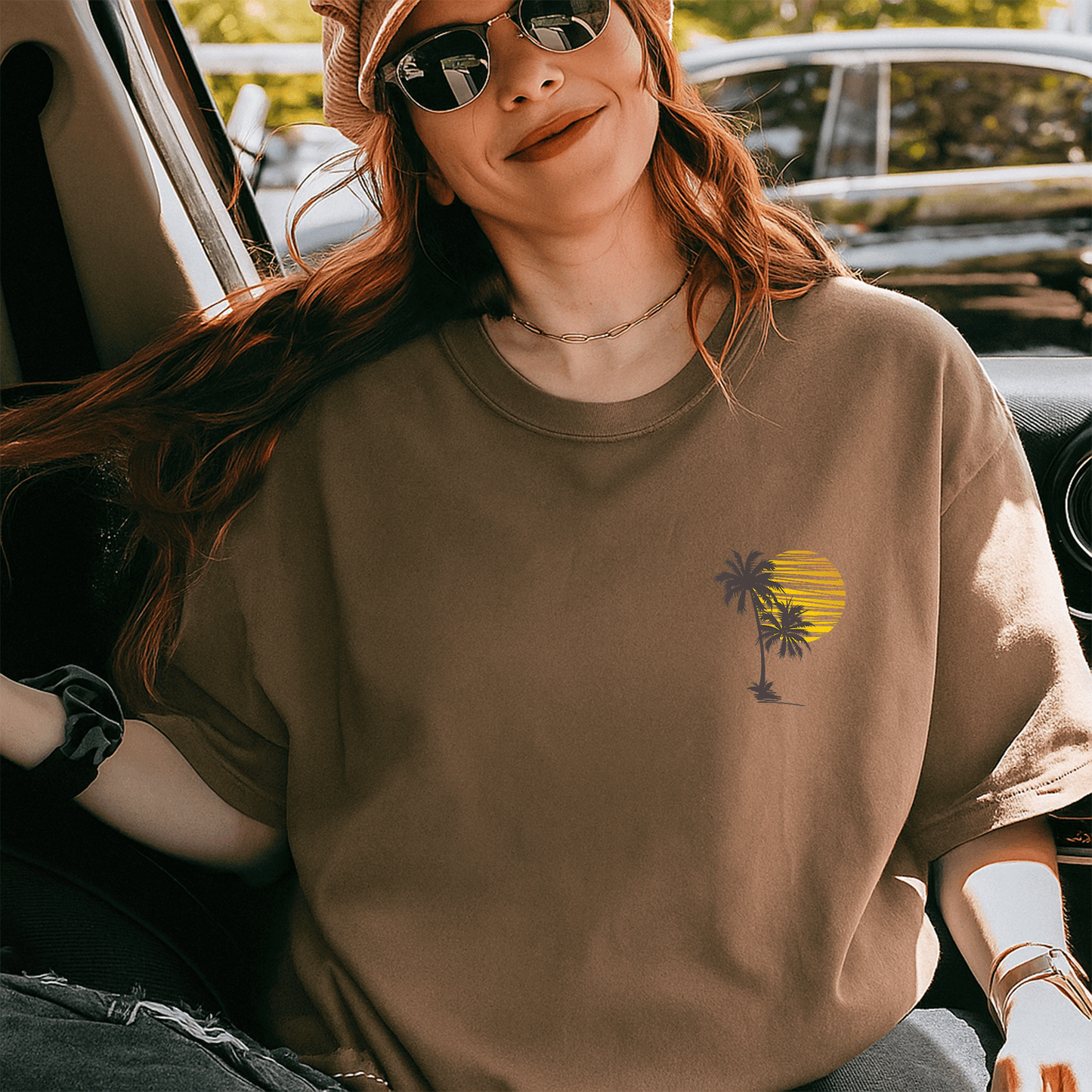 Cool Summer Vacation T-Shirt for Men and Women Featuring Sunset Beach and Palm Trees Perfect for Relaxing Days - 5