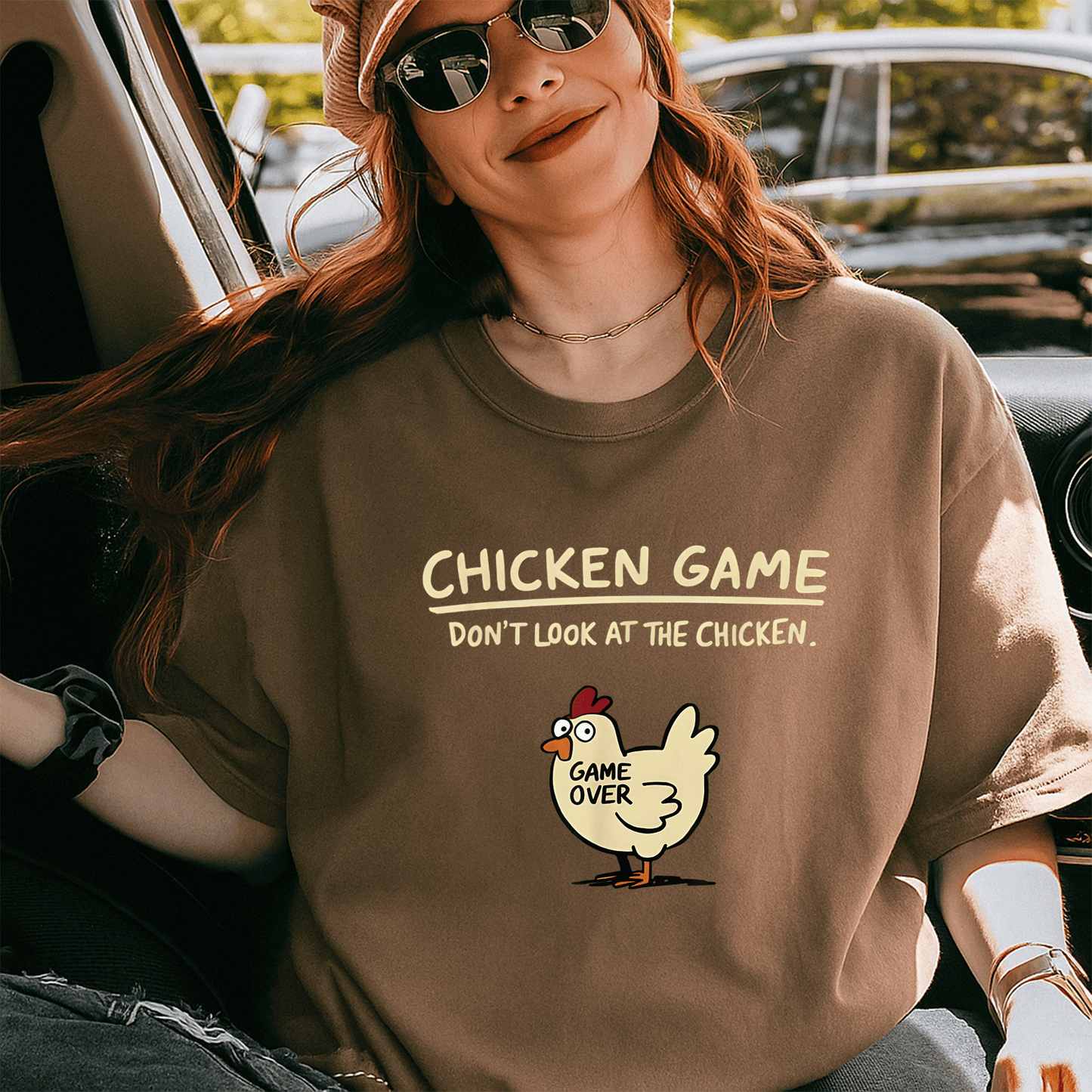 Funny Chicken Don't Look At The Chicken T-Shirt for Gamers – Quirky Graphic Tee for Poultry Lovers and Game Enthusiasts - 5