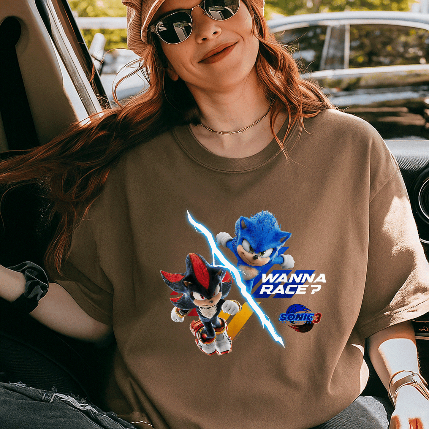 Sonic the Hedgehog 3 Wanna Race T-Shirt for Gamers – Fun & Stylish Graphic Tee Featuring Iconic Racing Design - 5