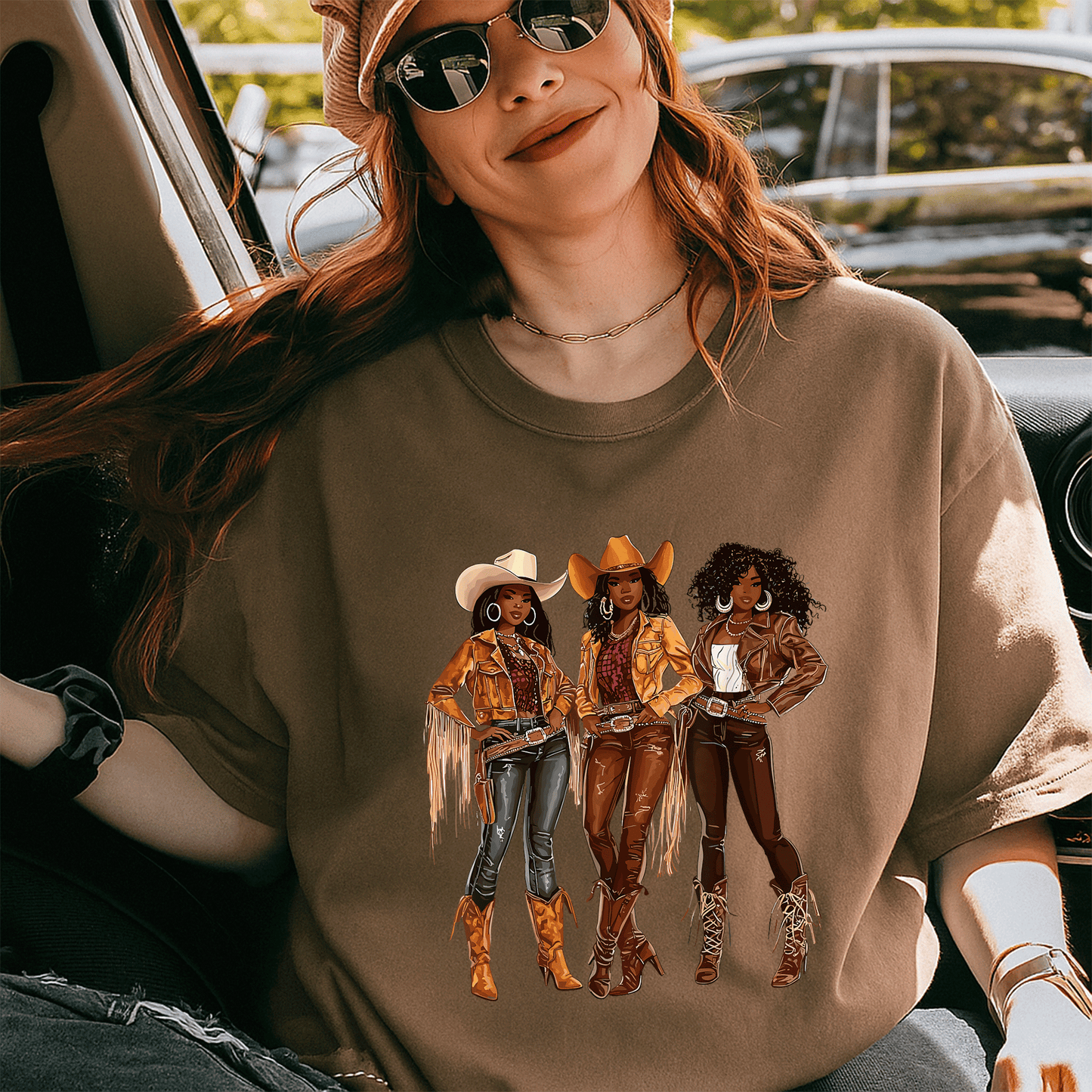 Stylish Black African American Cowgirl T-Shirt for Rodeo Fans in Western Country Texas - Perfect for All Occasions! - 5