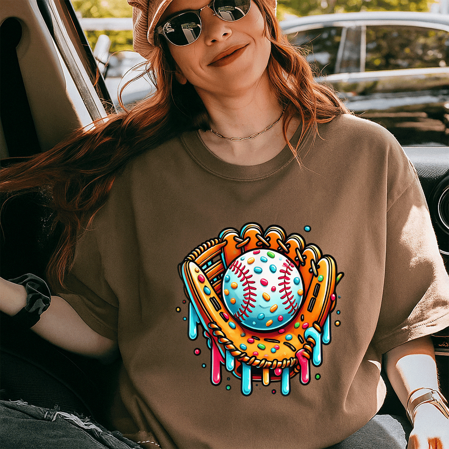 Cool Ice Cream Drip Baseball Graphic T-Shirt for Boys | Fun and Unique Design Perfect for Summer Play and Sports Activities - 5