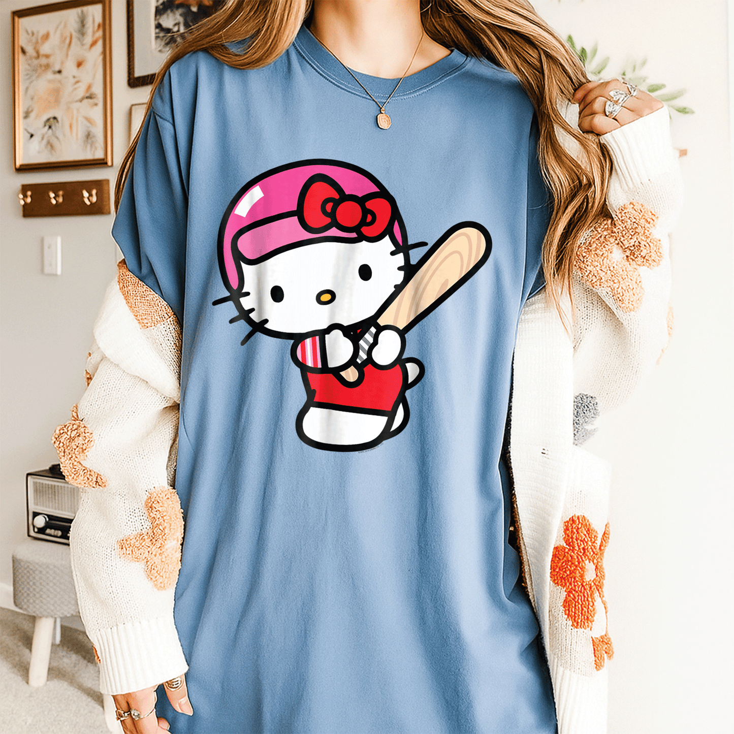 Cute Hello Kitty Baseball Player Tee Shirt for Kids β Adorable Graphic T-Shirt Perfect for Little Sports Fans and Playdates - 4