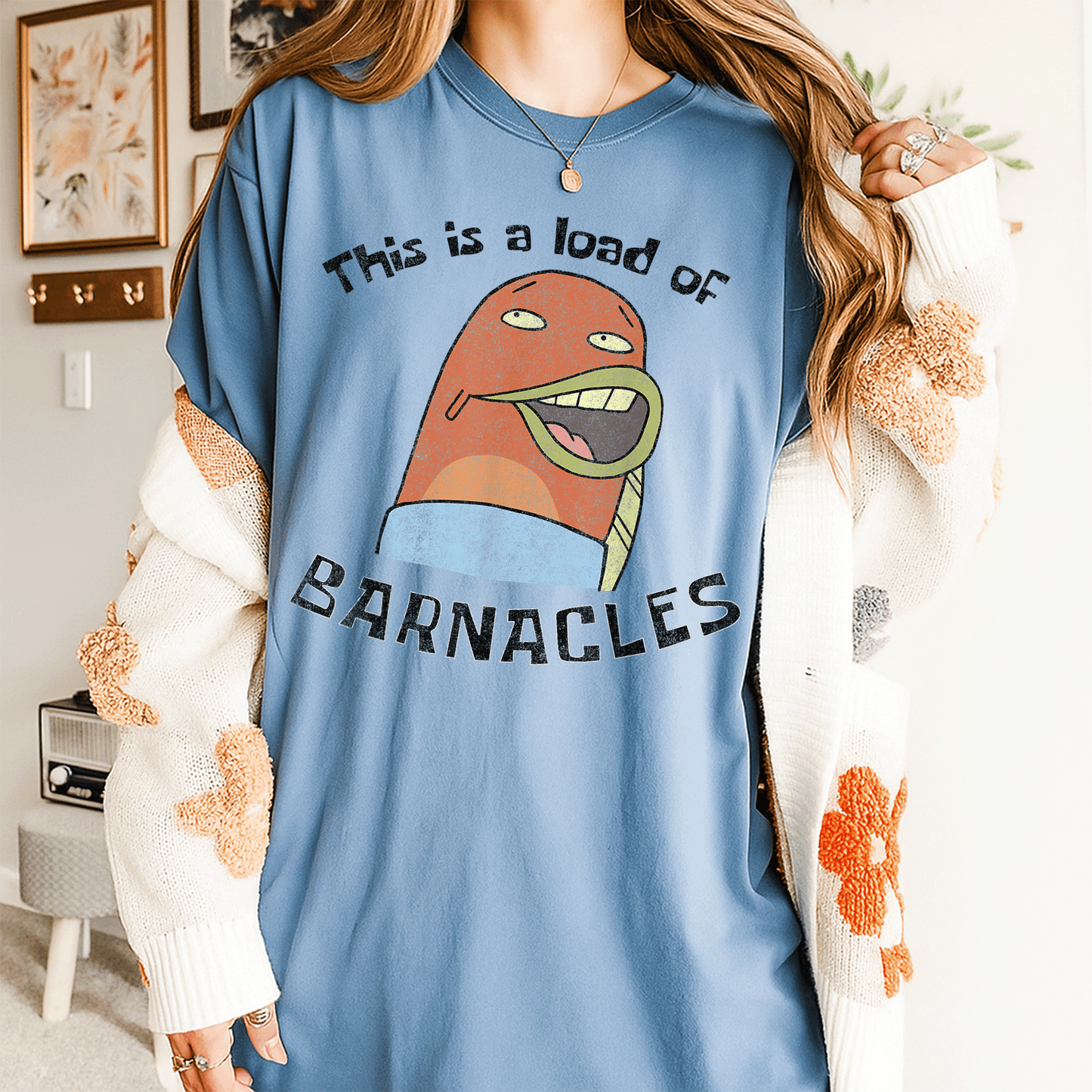 SpongeBob SquarePants Load of Barnacles T-Shirt - Fun and Colorful Tee for Fans of the Beloved Cartoon Character! - 4