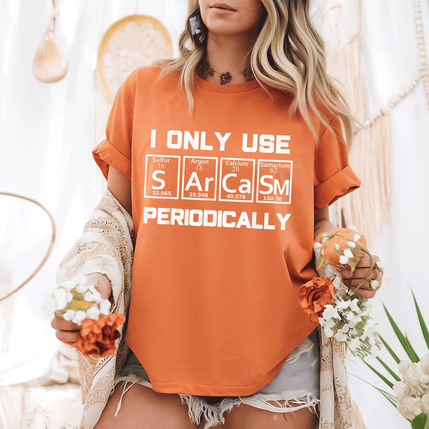 Sarcasm Periodic Table Element Shirt – Quirky Science Joke Gift for Nerds and Science Lovers, Perfect for Any Occasion - 6